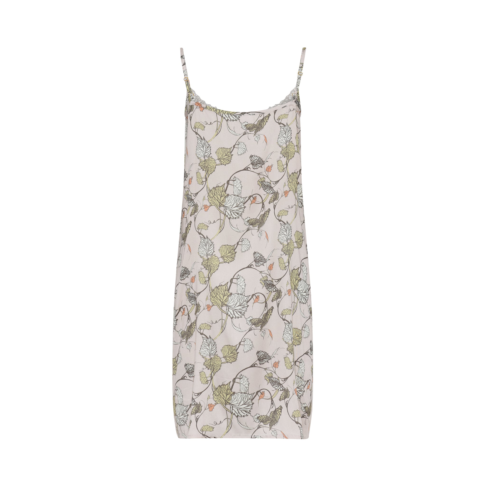 Jade Chemise Dress, Crystal Gray AOP
