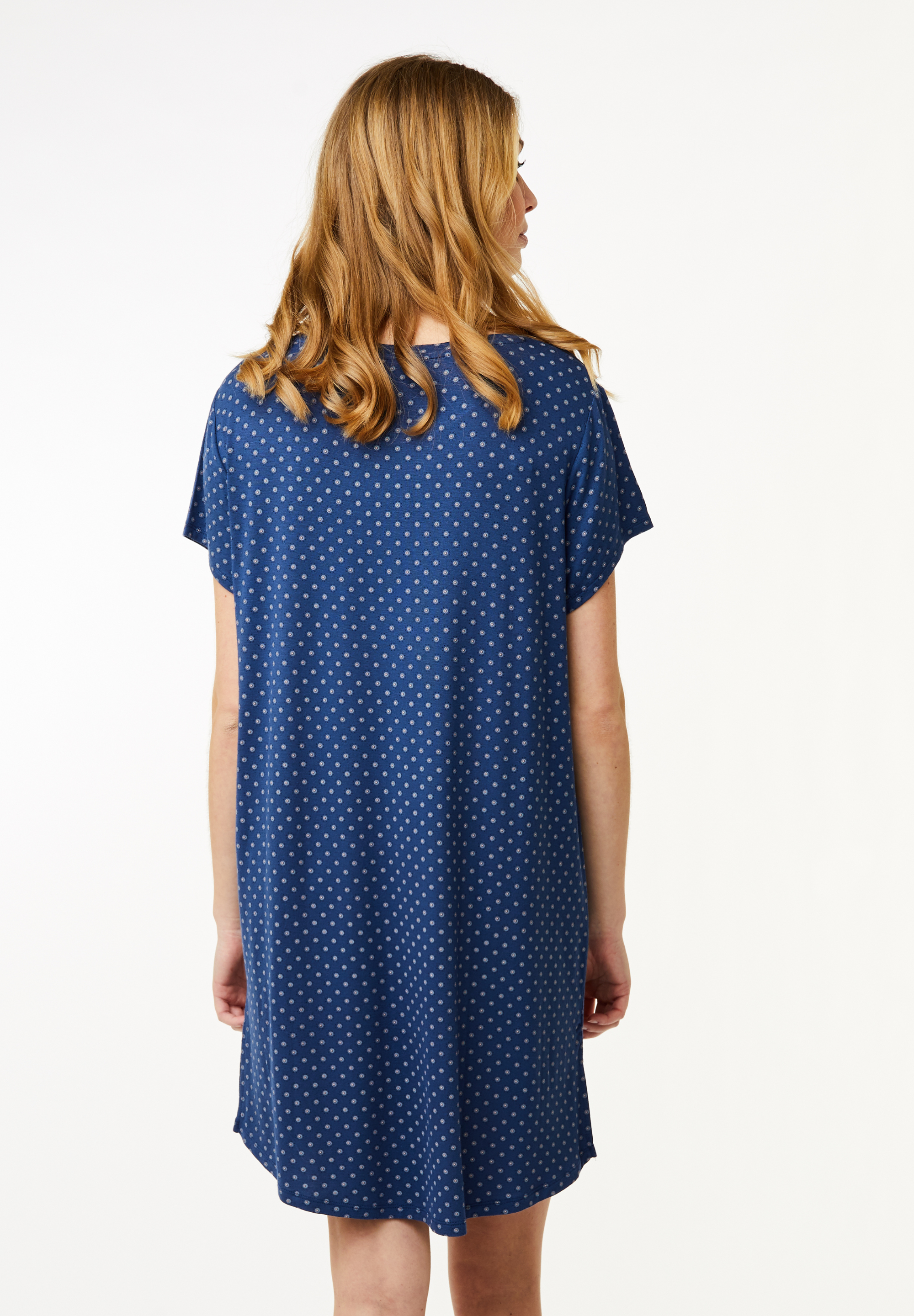 Nicole Short Sleeve Dress, Ensign Blue