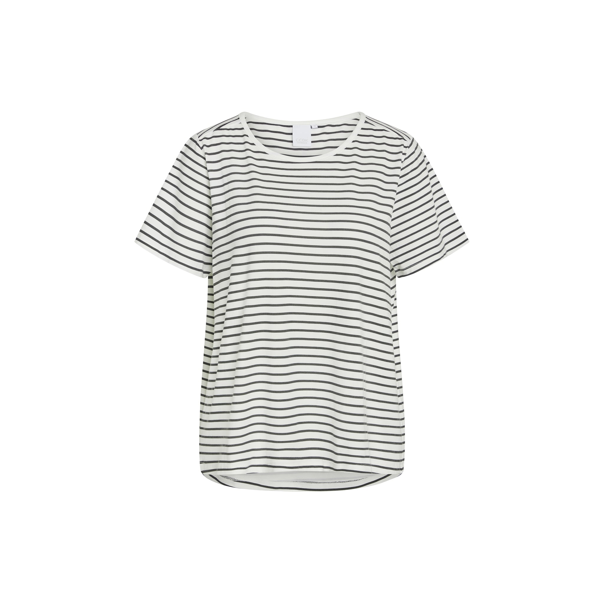 Bea Kurzarm-T-Shirt, Pflastergrau Streifen