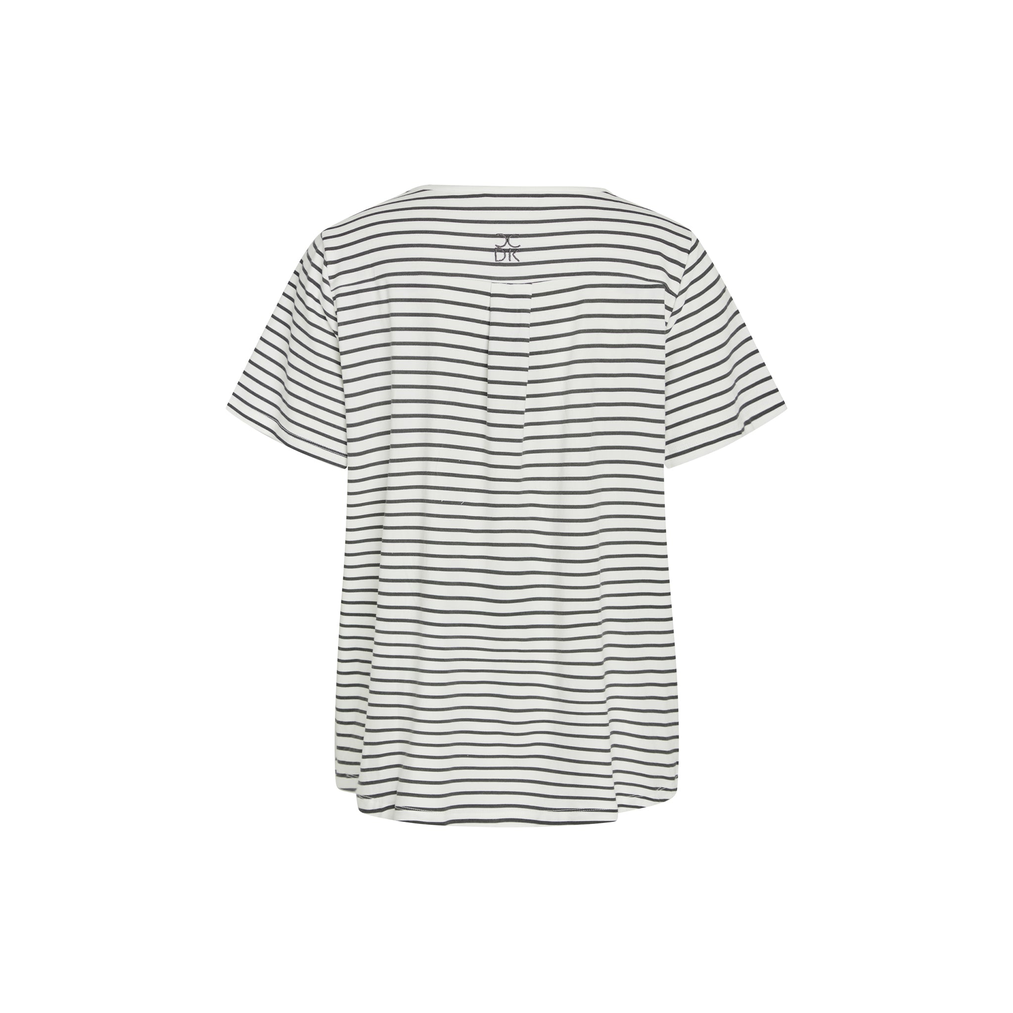 Bea Kurzarm-T-Shirt, Pflastergrau Streifen