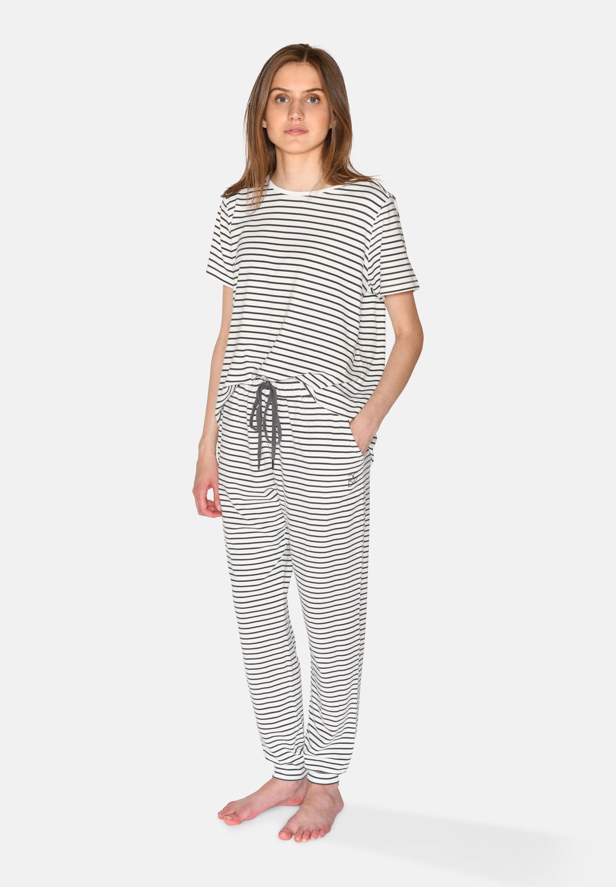 Betty Hose, Pflastergrau Streifen