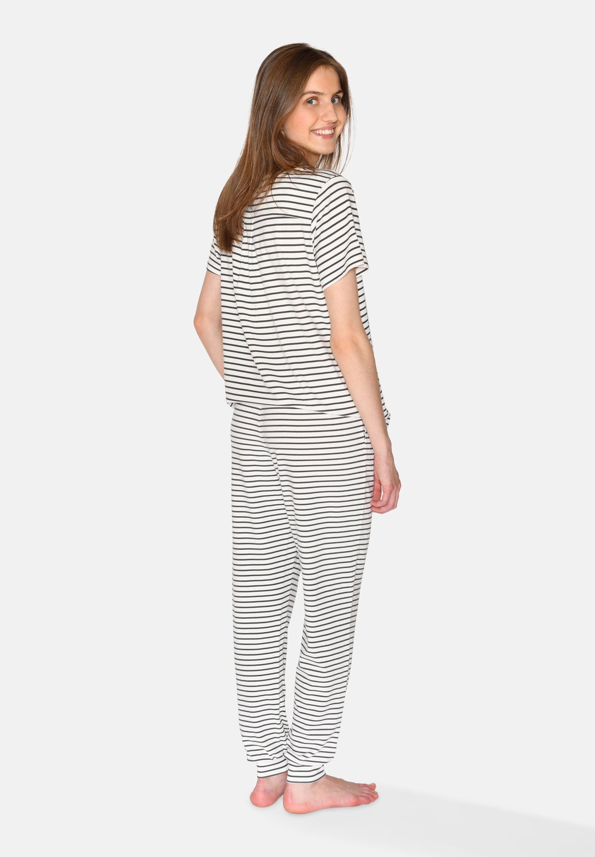 Betty Hose, Pflastergrau Streifen