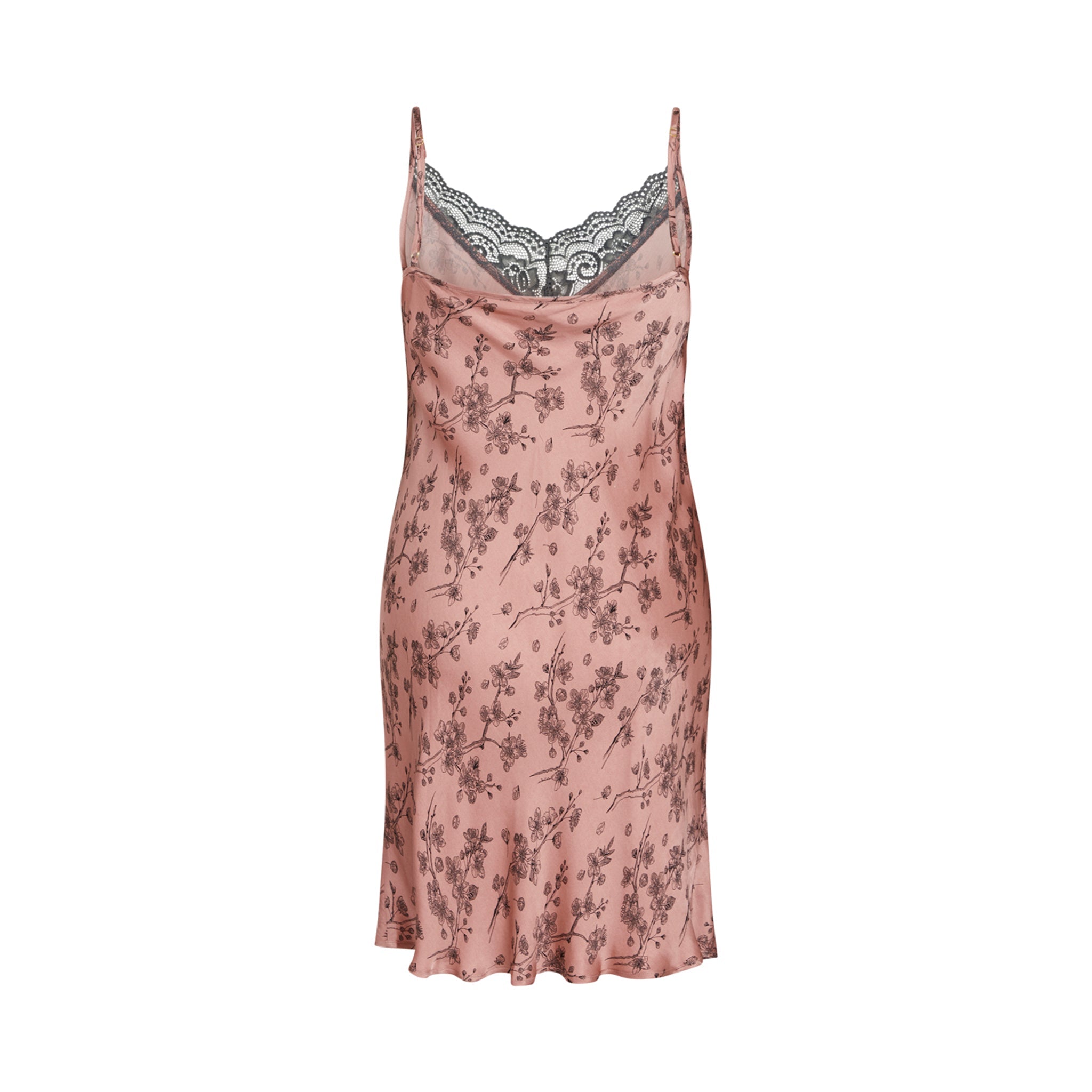 Laura Chemise Dress, Old Rose AOP