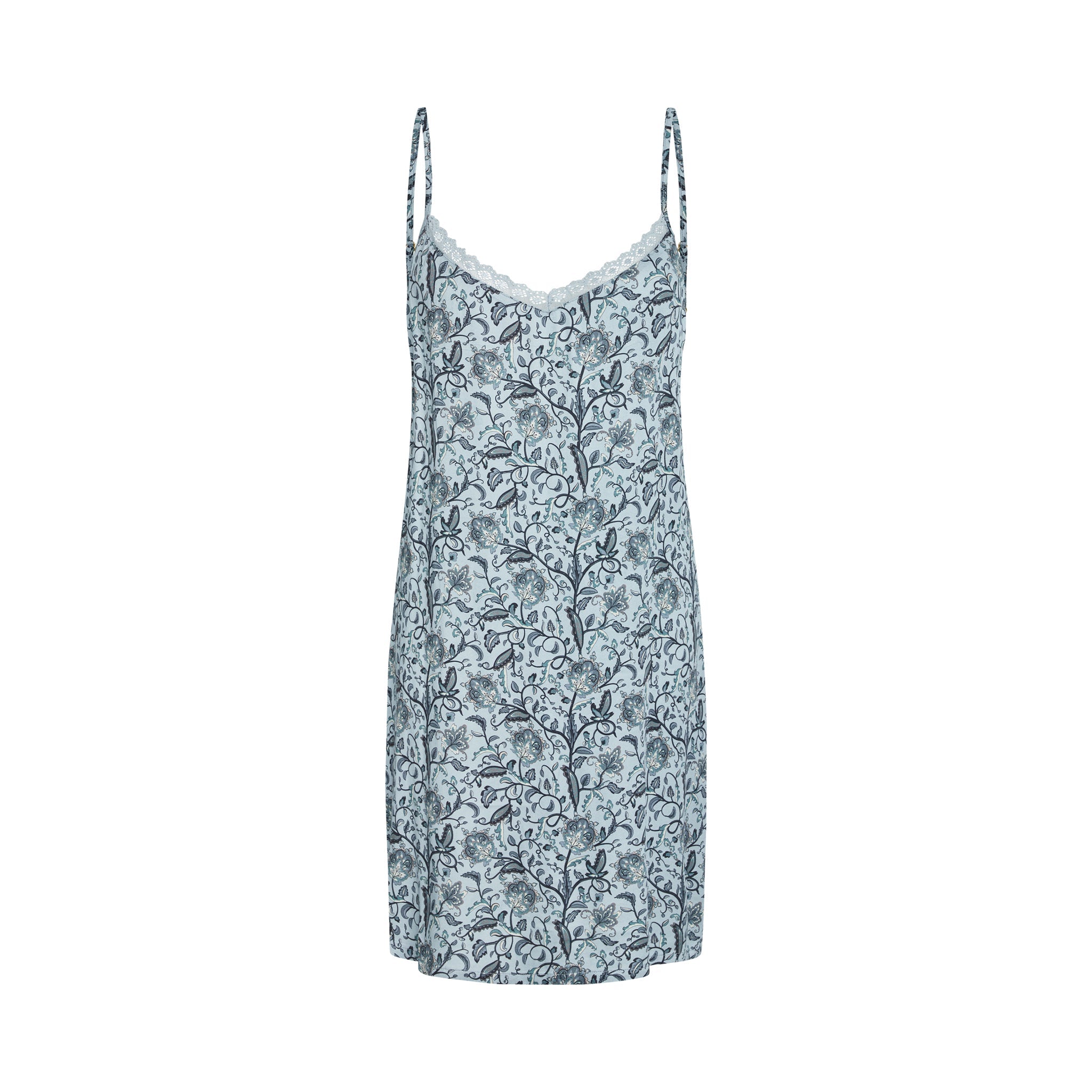 Jade Chemise Dress, Celestian Blue AOP