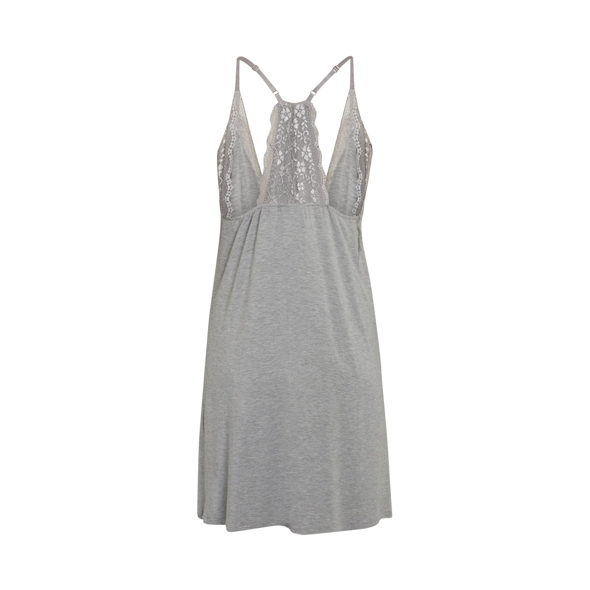 Frida Chemise Dress, Grey Melange