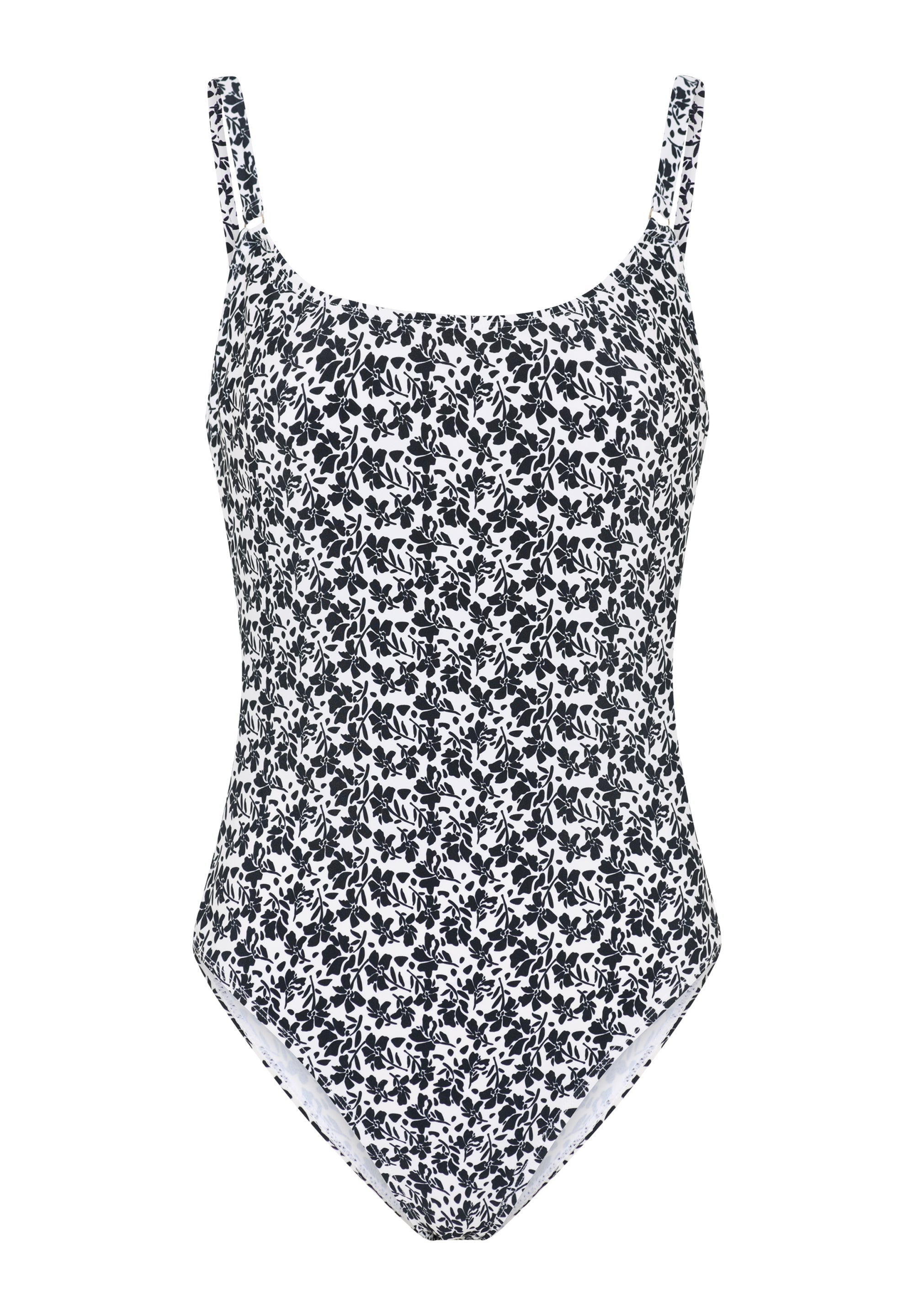 Bella Swimsuit w. Cup, Black AOP