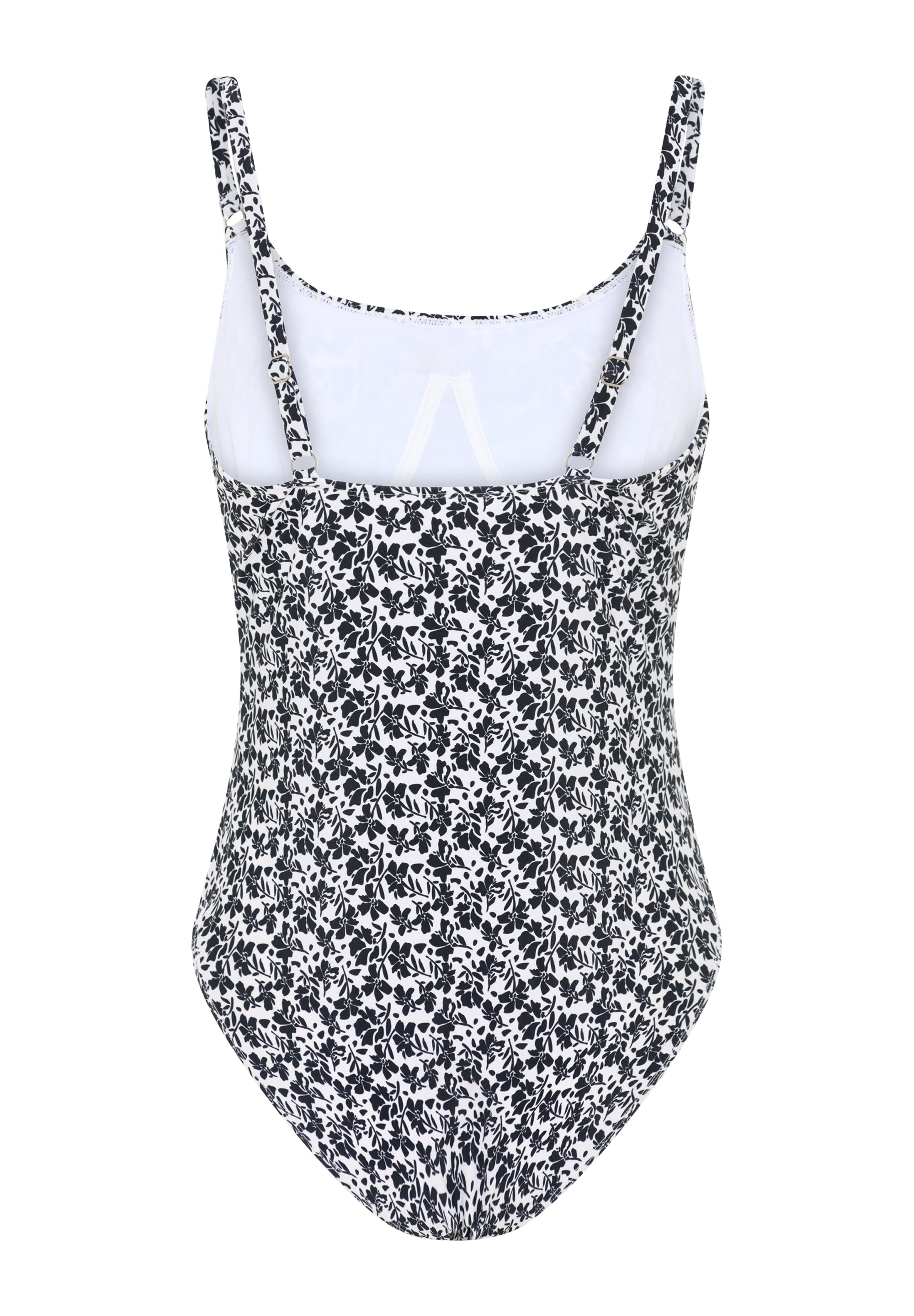 Bella Swimsuit w. Cup, Black AOP