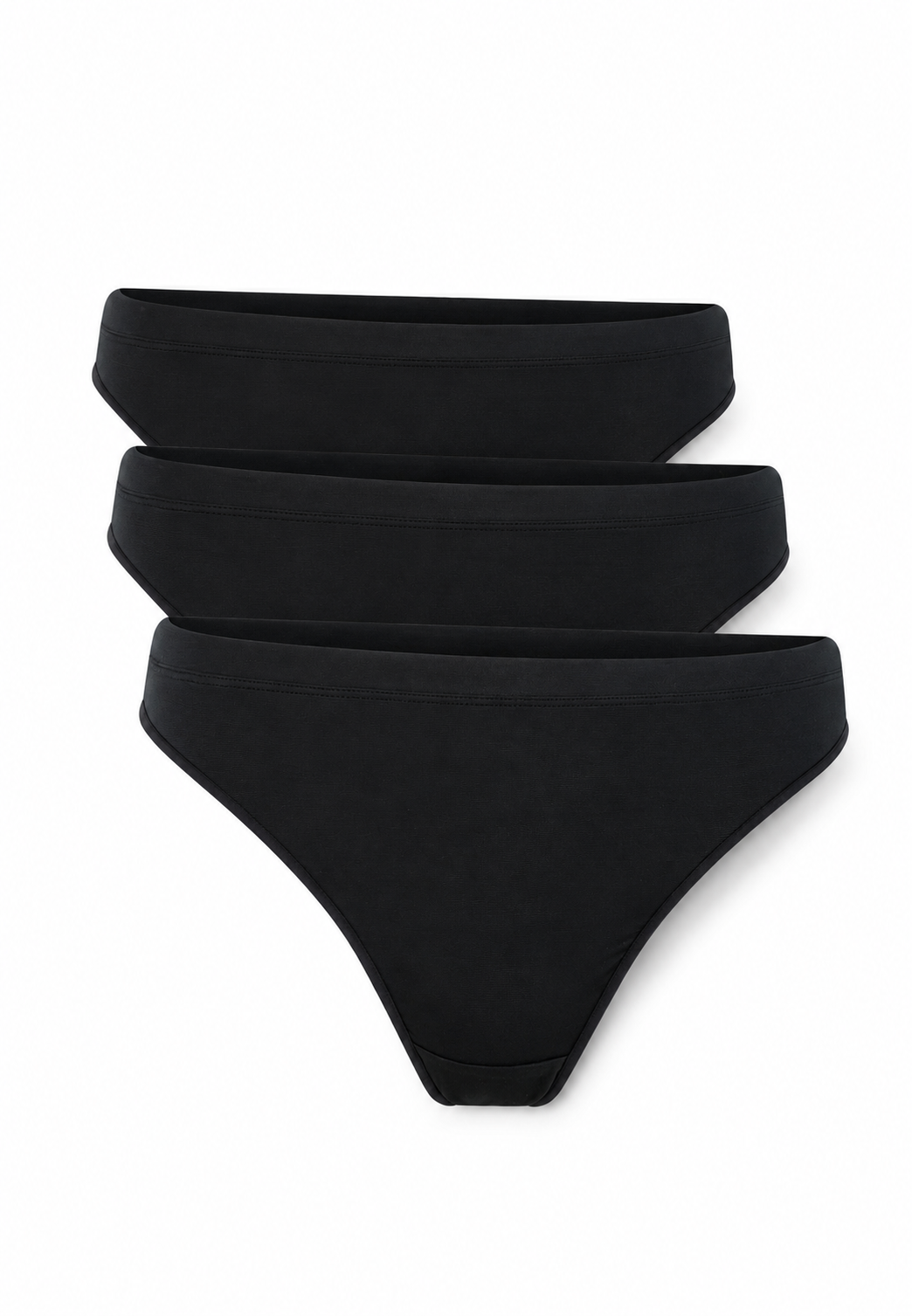 3er-Pack Modal-String, Schwarz