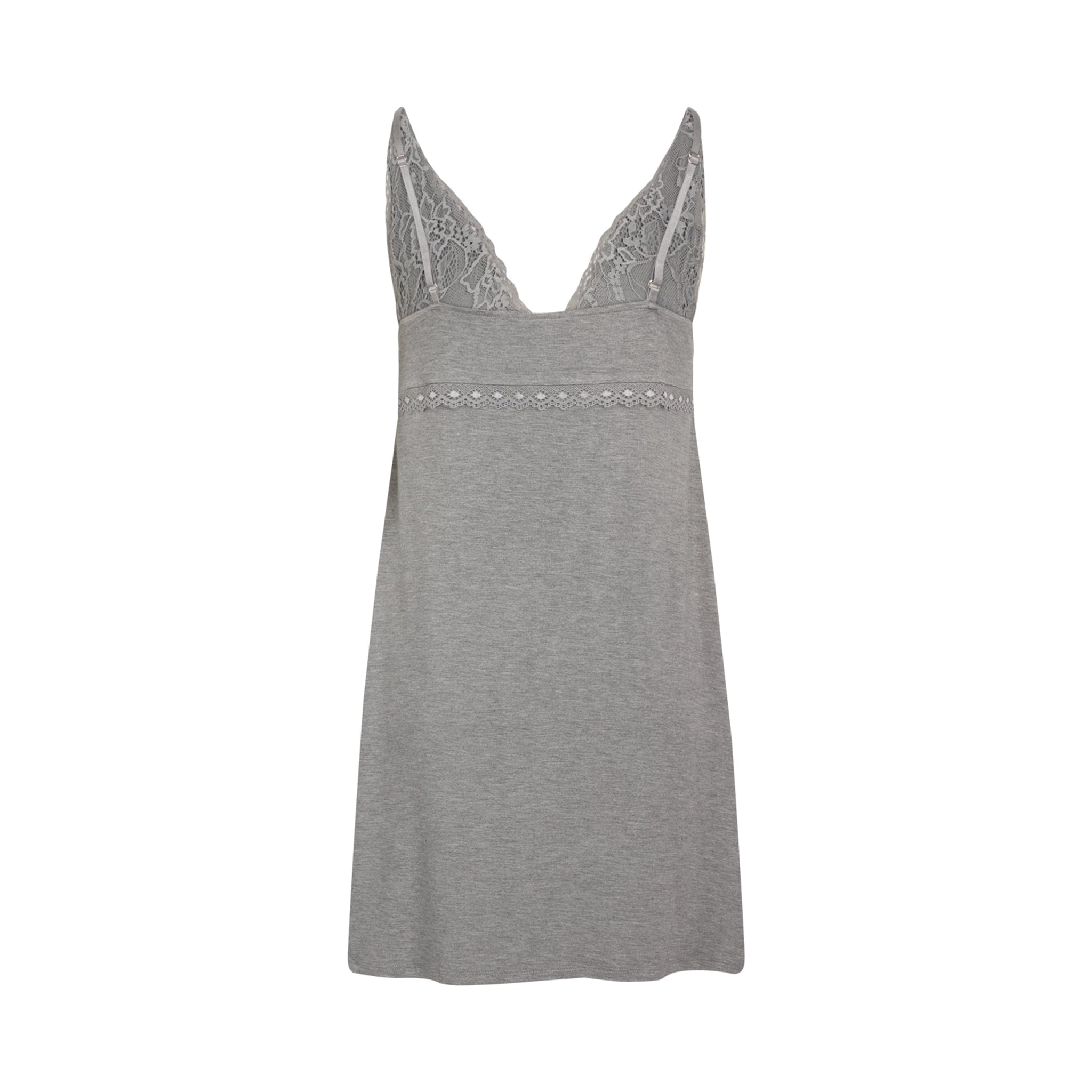 Jennifer Chemise Dress, Grey Melange