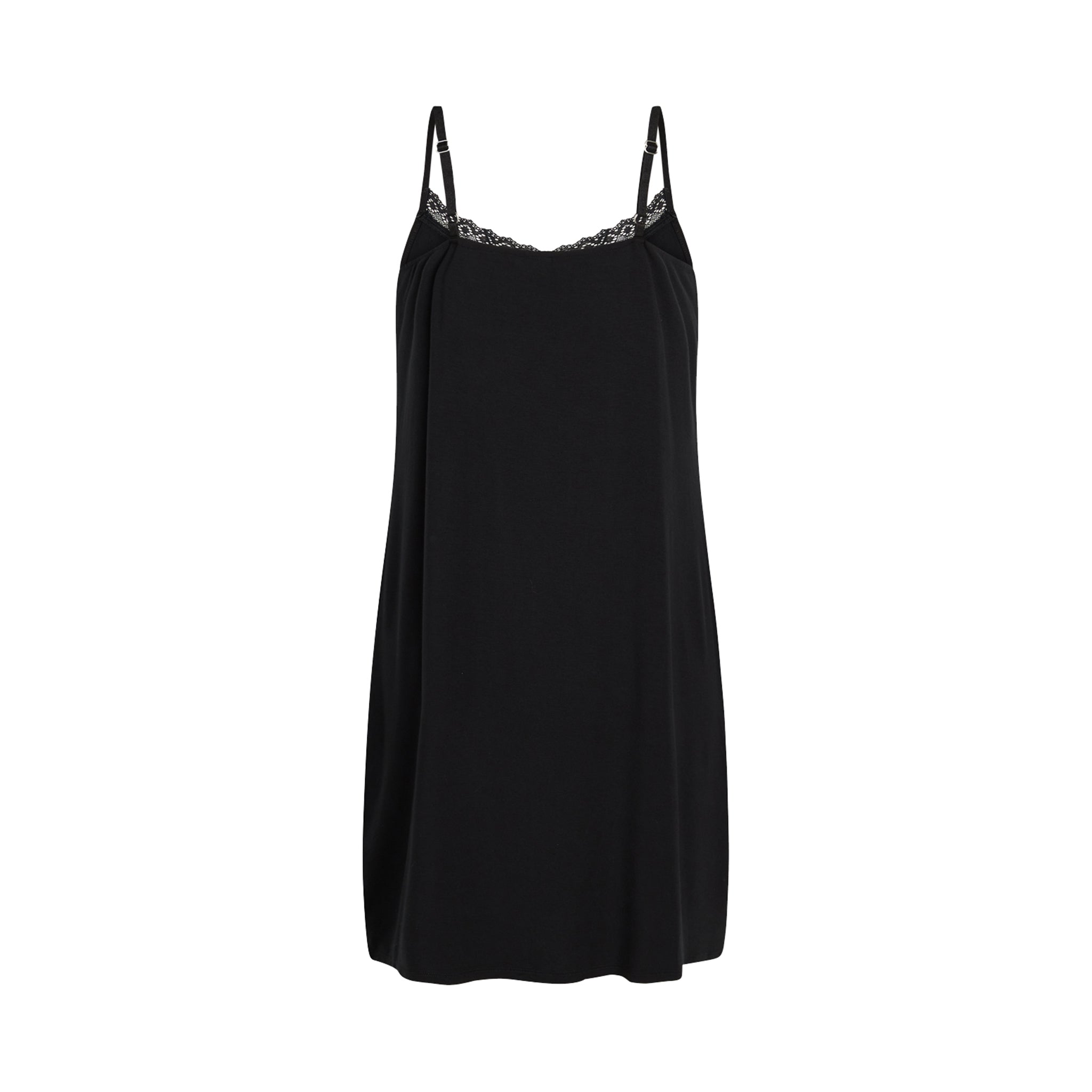 Maia Bamboo Chemise Dress, Black