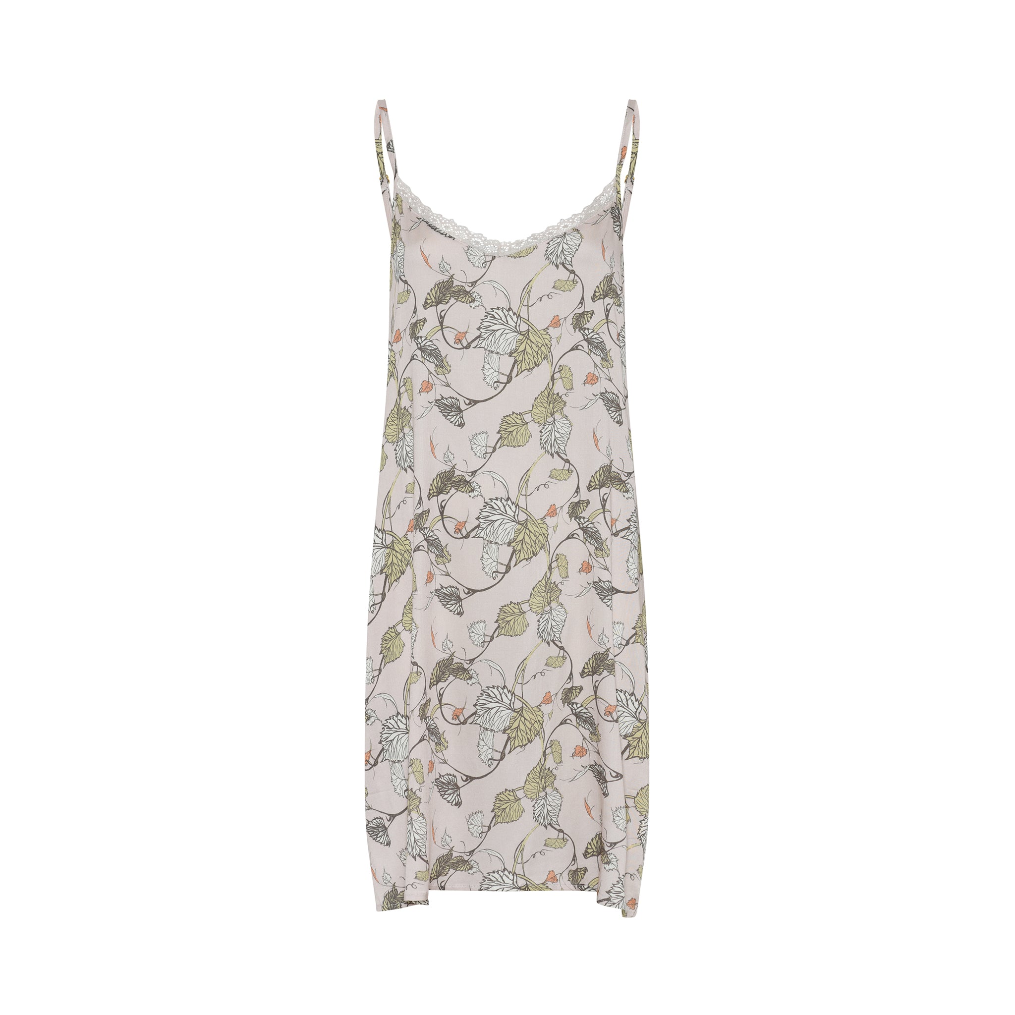 Jade Chemise Dress, Crystal Gray AOP