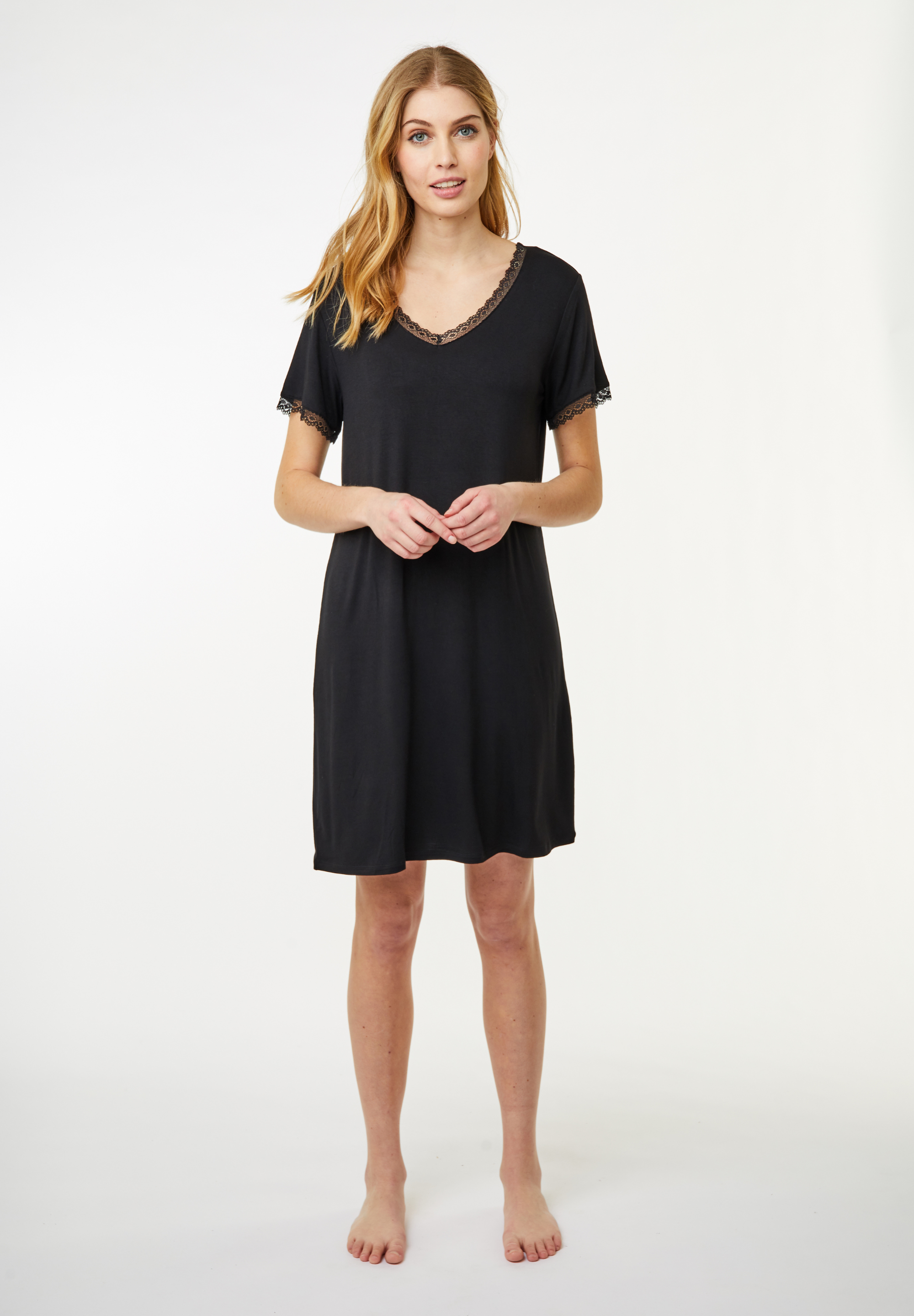 Jacqueline Short Sleeve Dress, Black