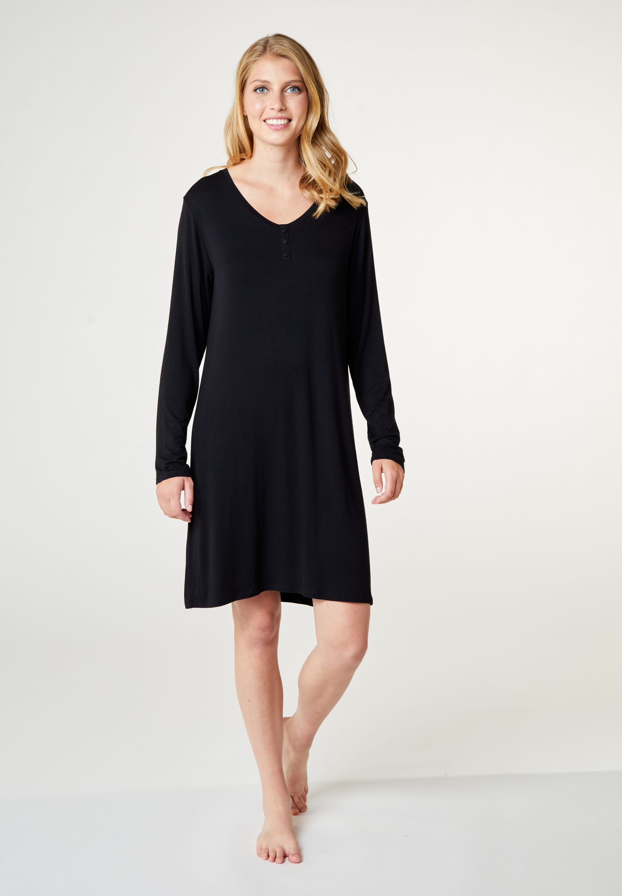 Jacqueline Long Sleeve Dress, Black