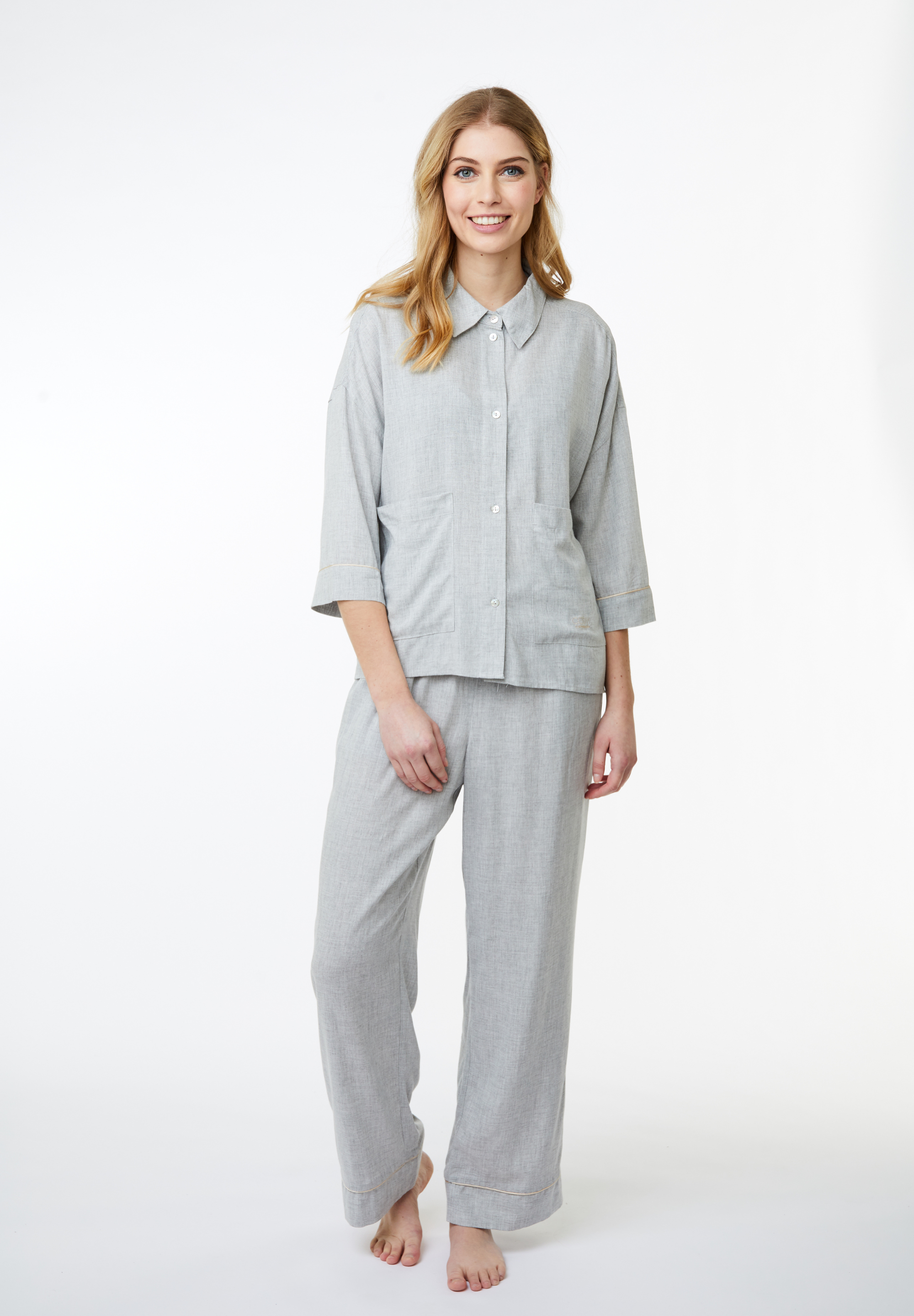 Sonja Shirt, Light Grey Melange