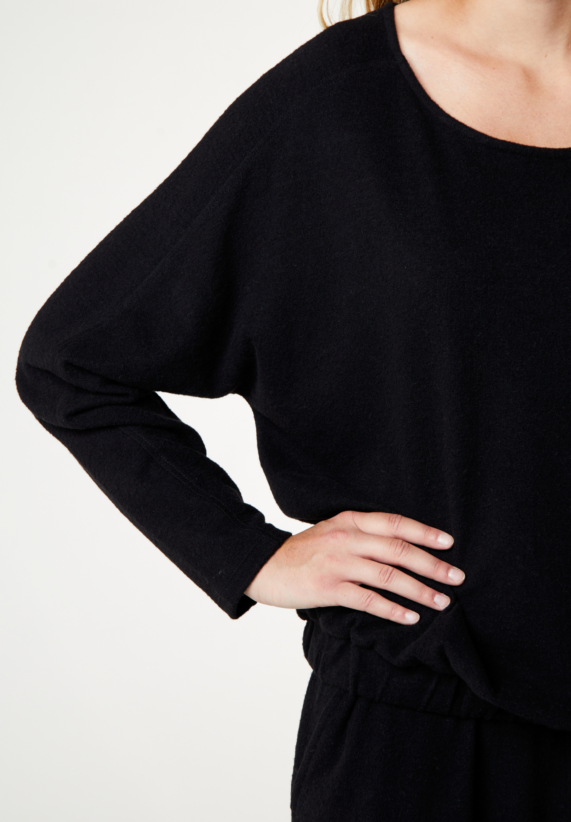 Lydia Cosy Shirt, Black