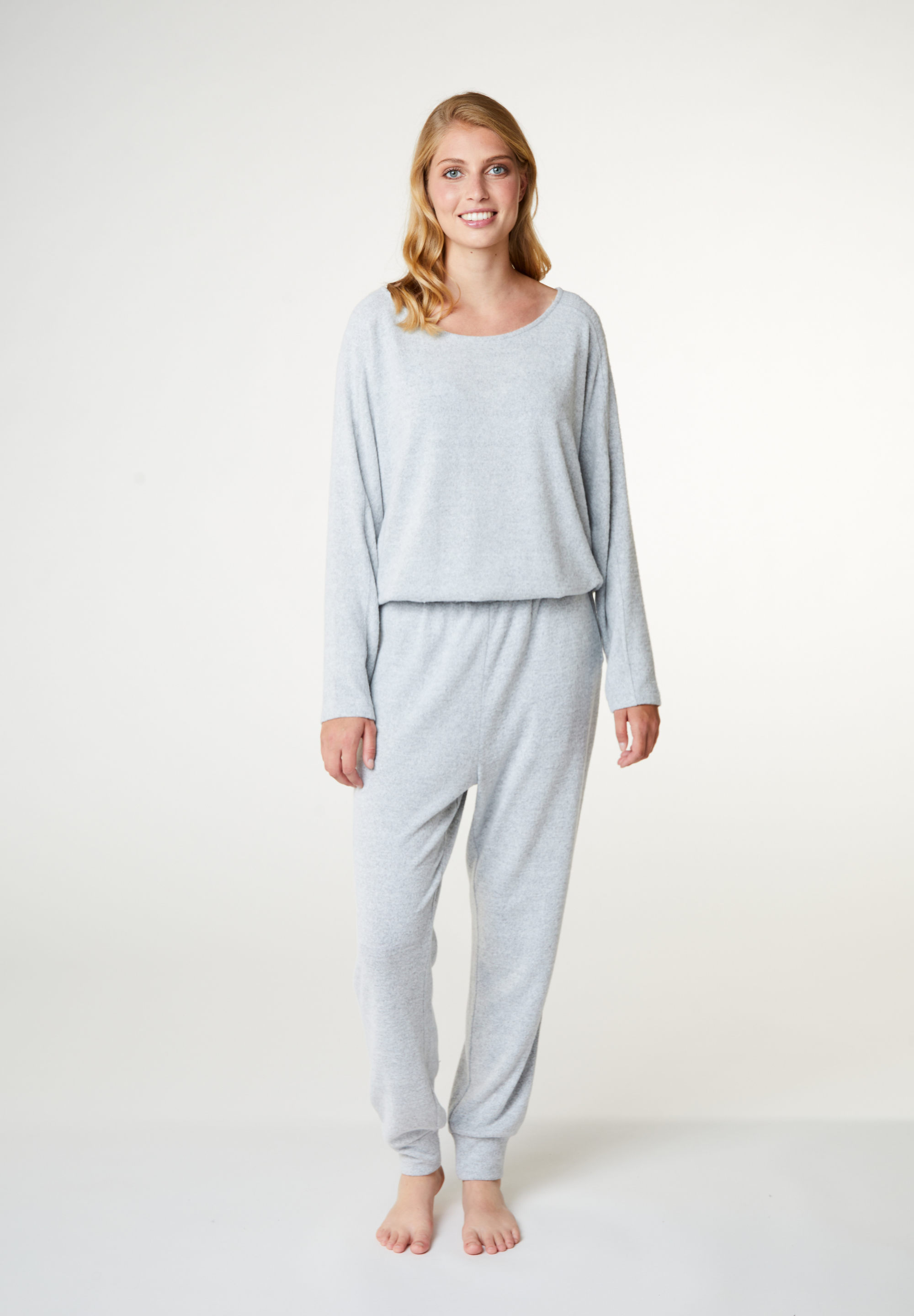 Lydia Cosy Shirt, Grey Melange