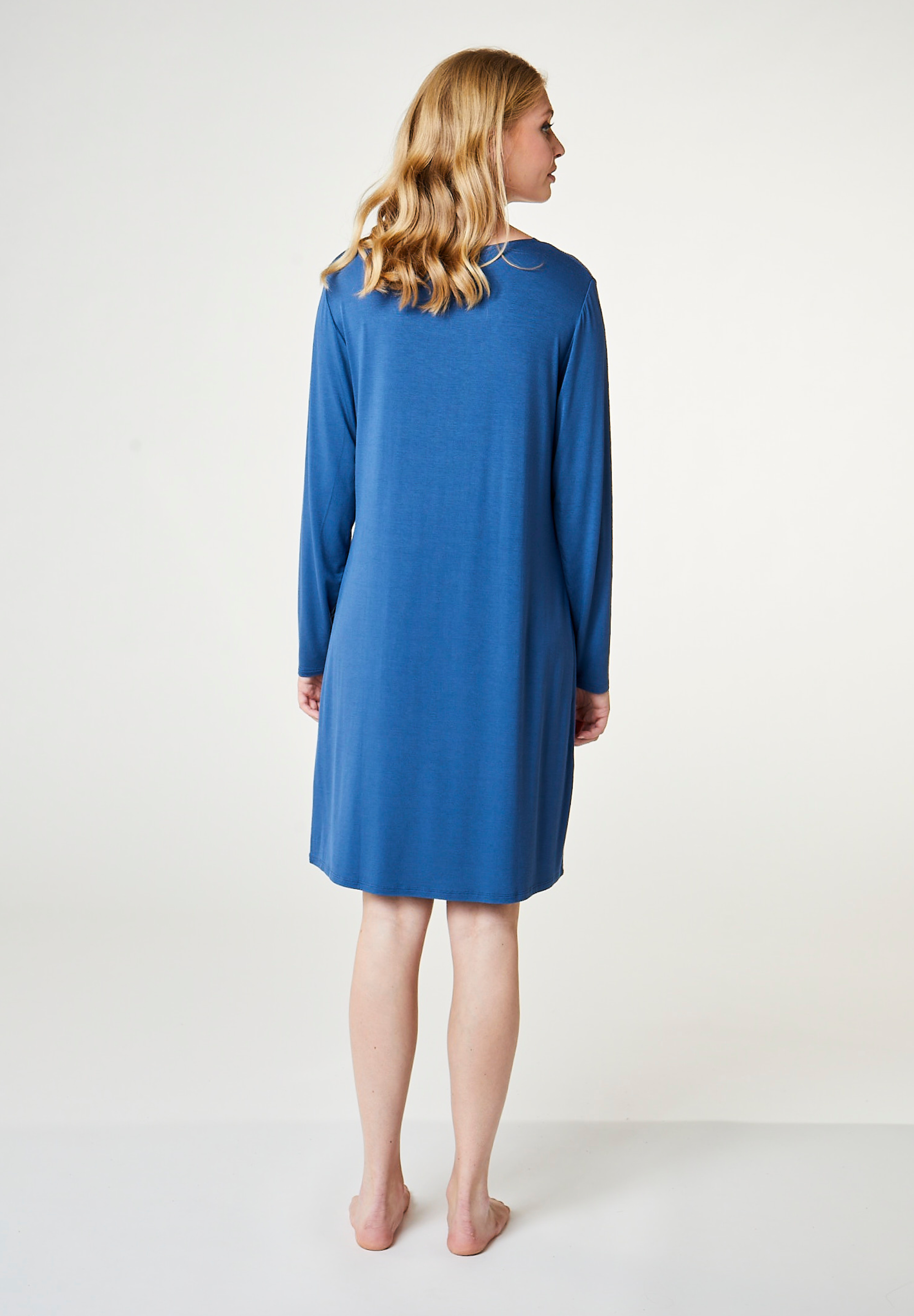 Jacqueline Bamboo Long Sleeve Dress, Ensign Blue