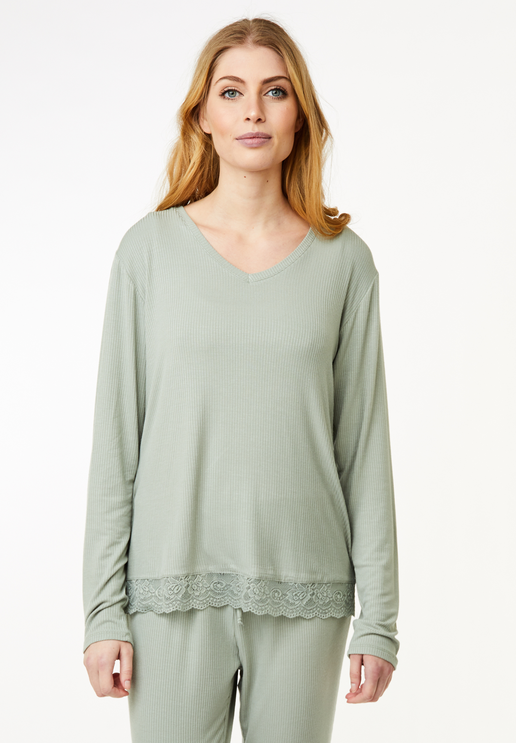 Mayla Long Sleeve T-Shirt, Iceberg Green