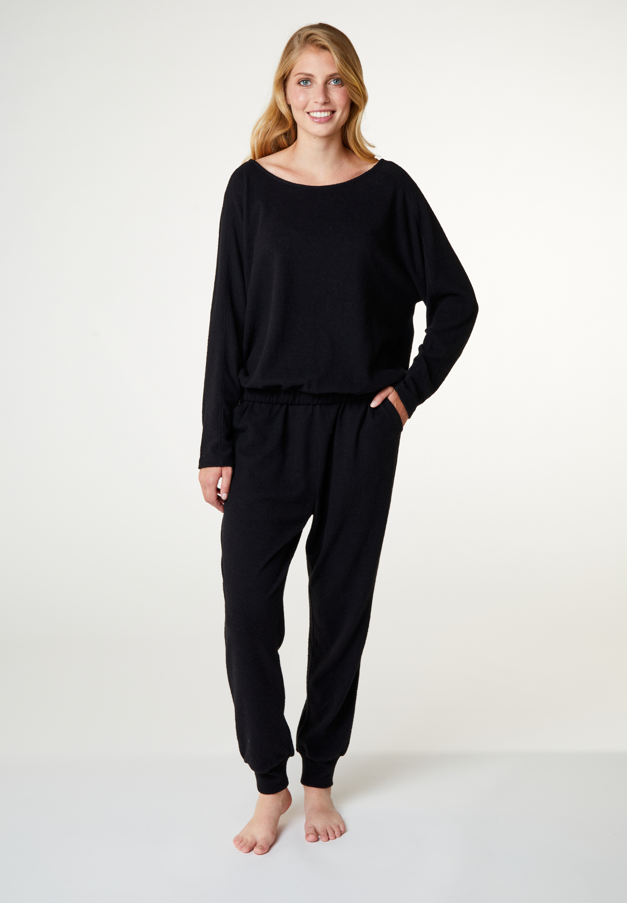 Lydia Cosy Shirt, Black