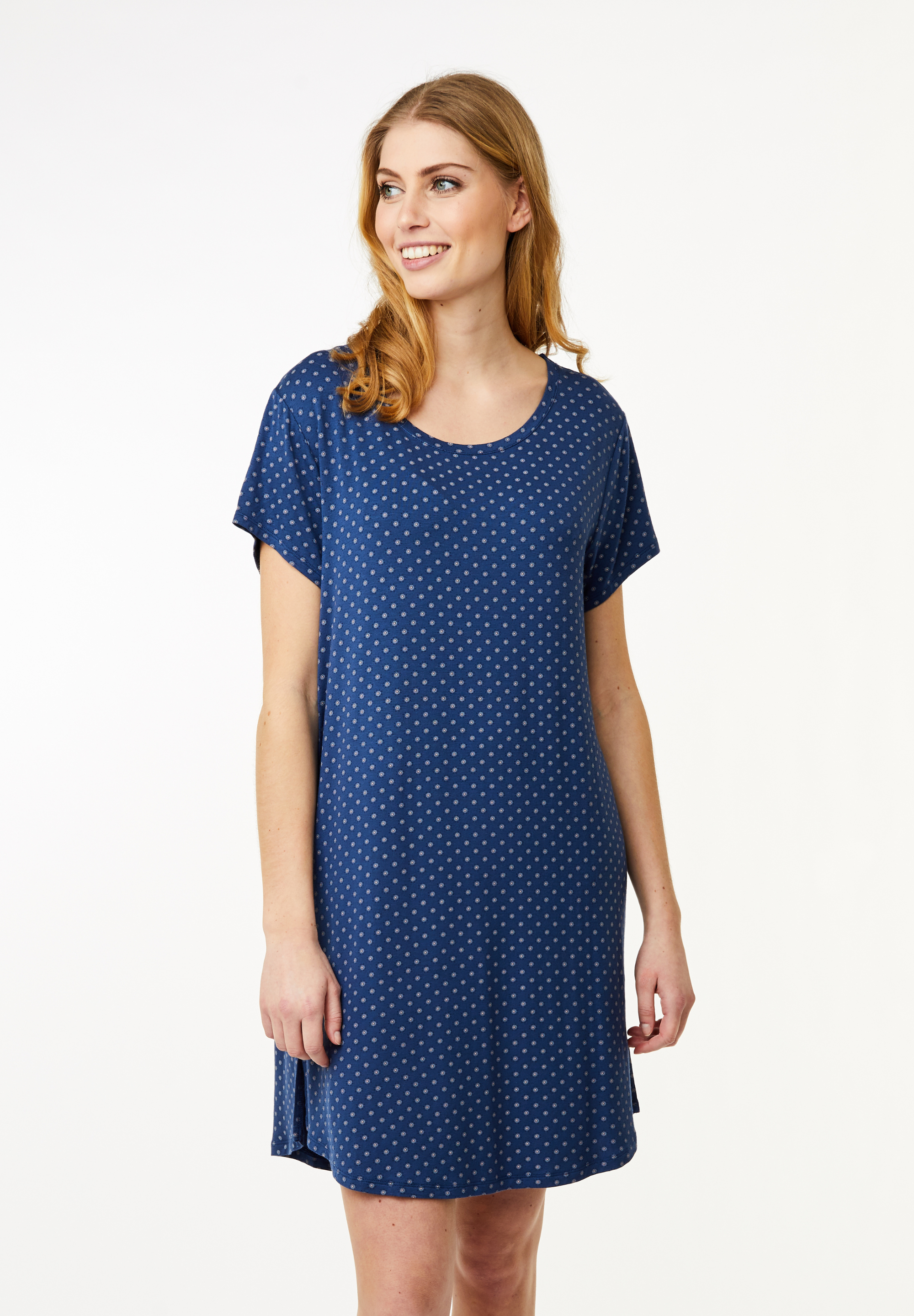 Nicole Short Sleeve Dress, Ensign Blue