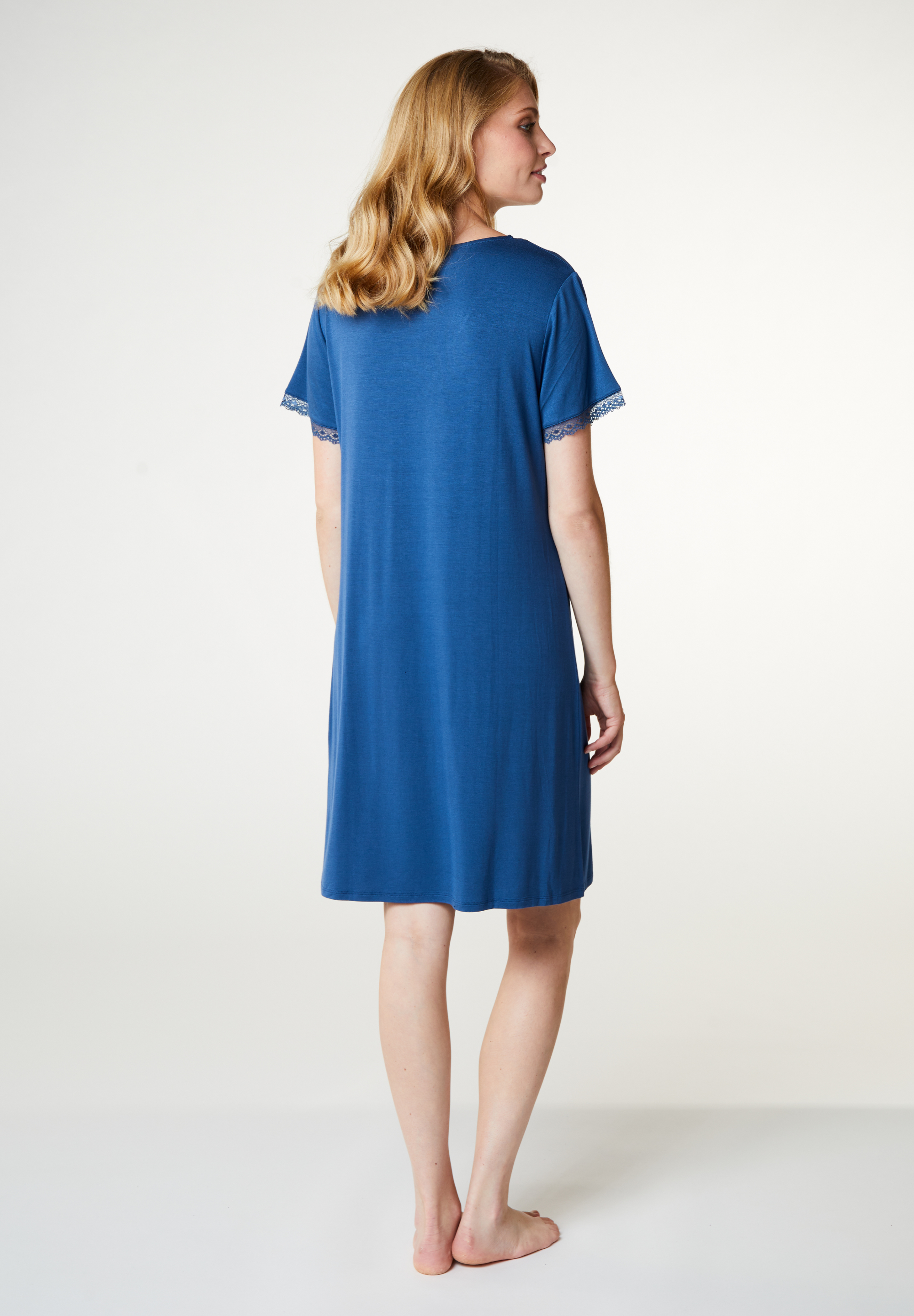 Jacqueline Bamboo Short Sleeve Dress, Ensign Blue