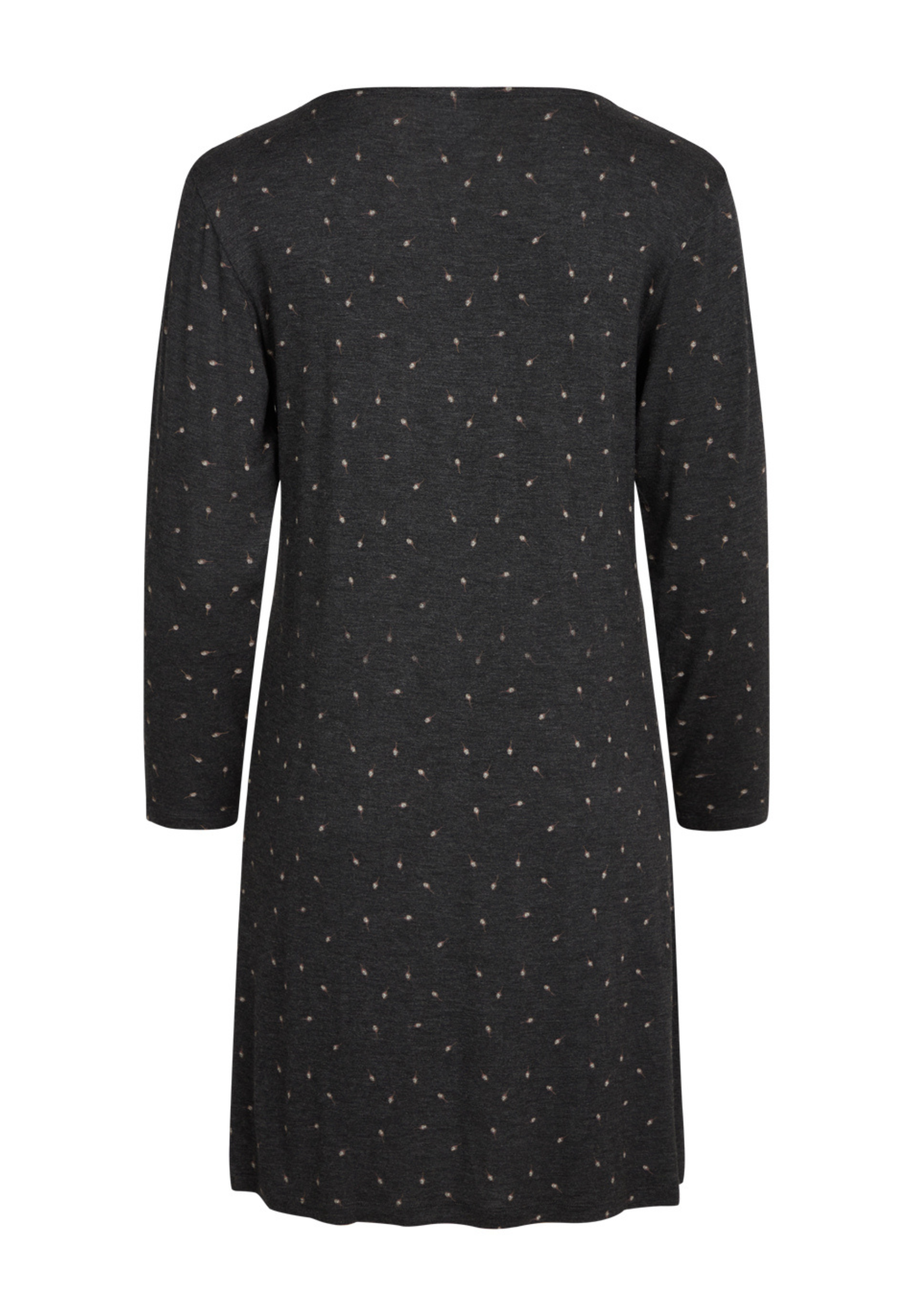 Jacqueline Long Sleeve Dress, Dark Grey Melange