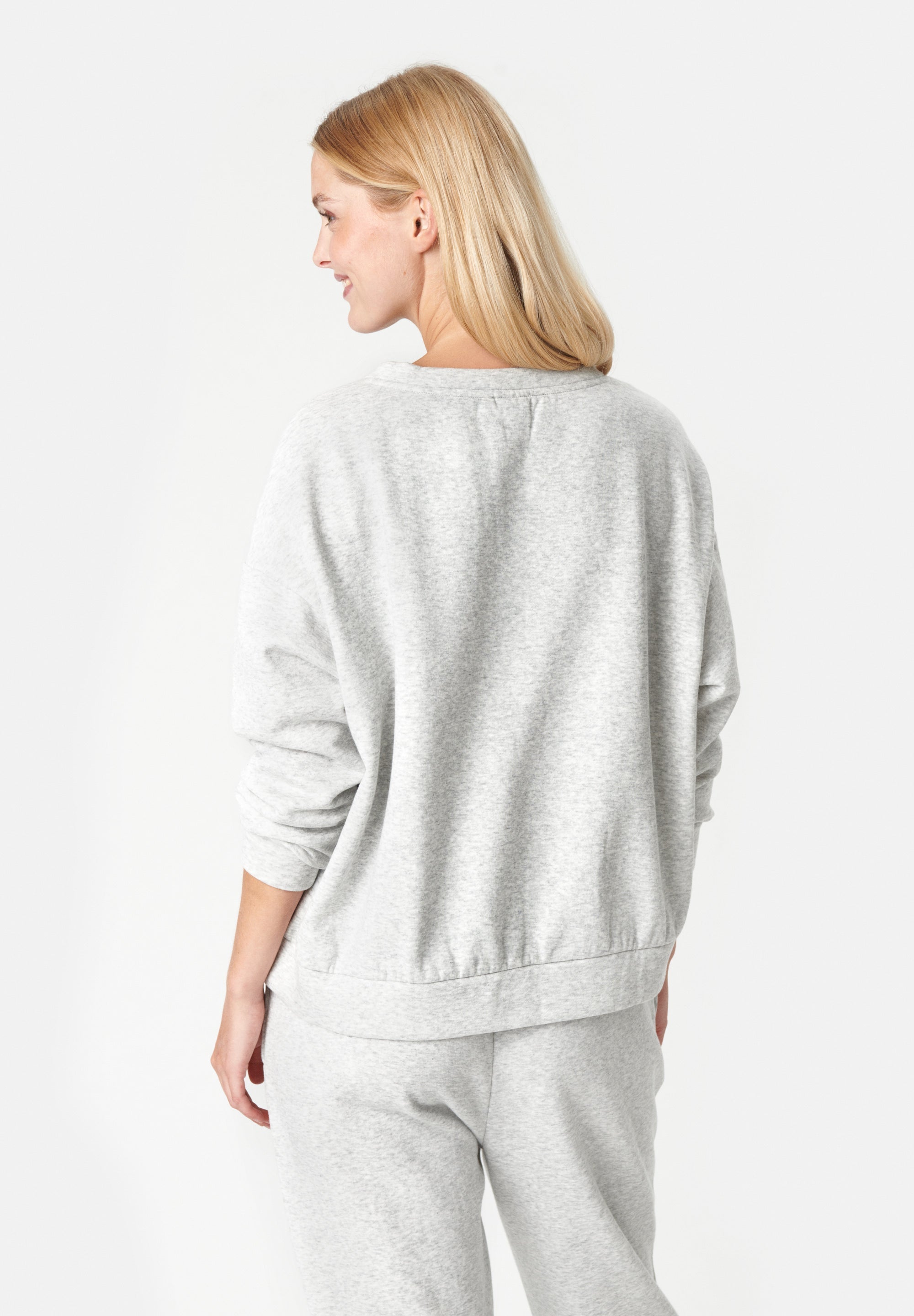 Asta Sweat Shirt, Light Grey Melange