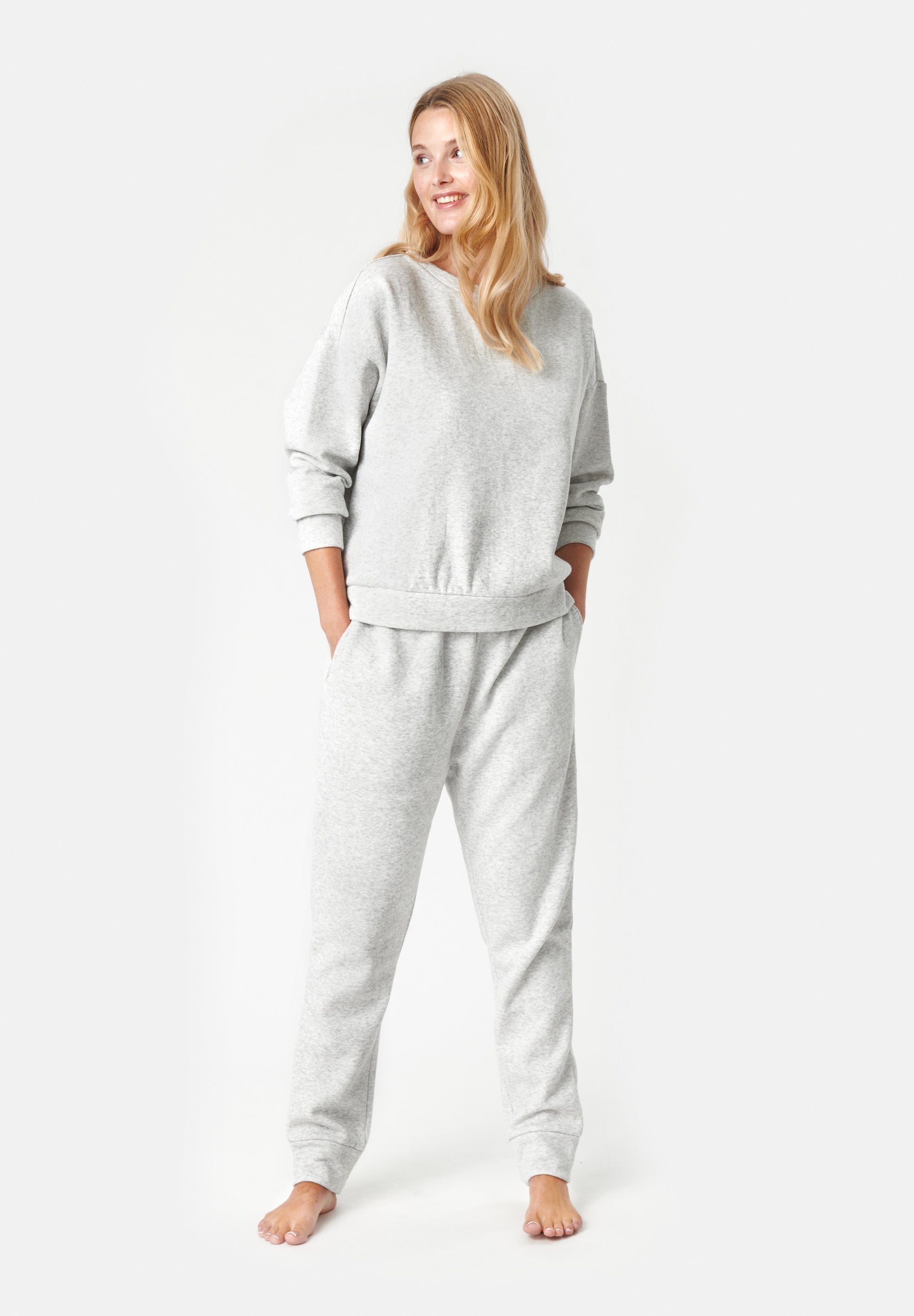 Agnes Sweatpants, Light Grey Melange