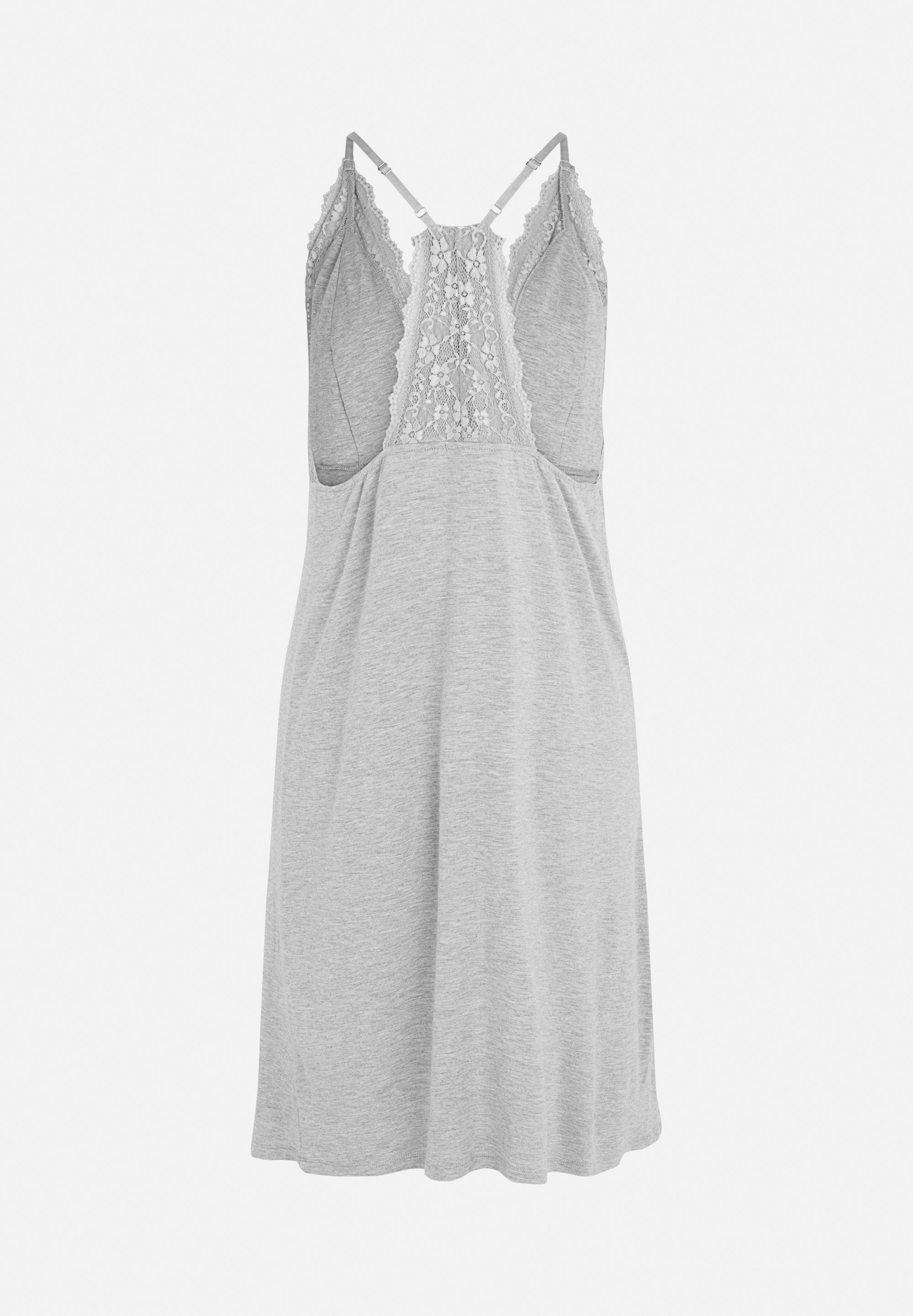 Frida Chemise Dress, Grey Melange