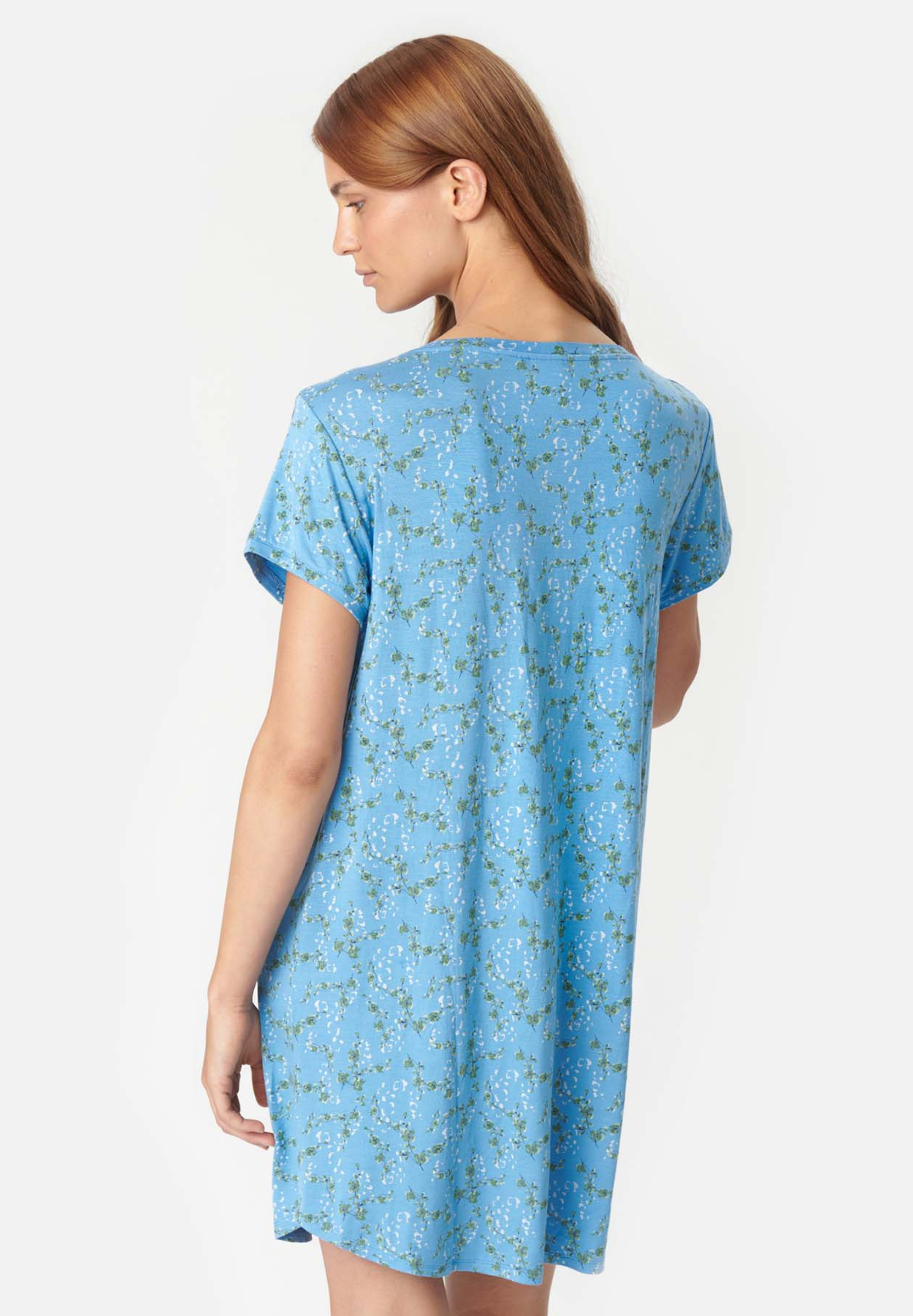 Nicole Short Sleeve Dress, Lichen Blue