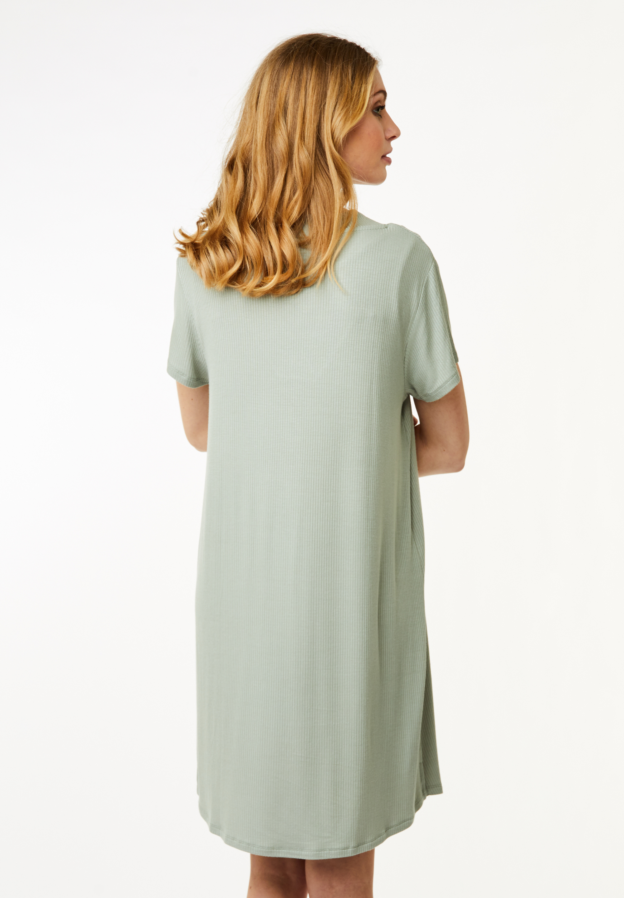 Malu Short Sleeve Dress, Iceberg Green