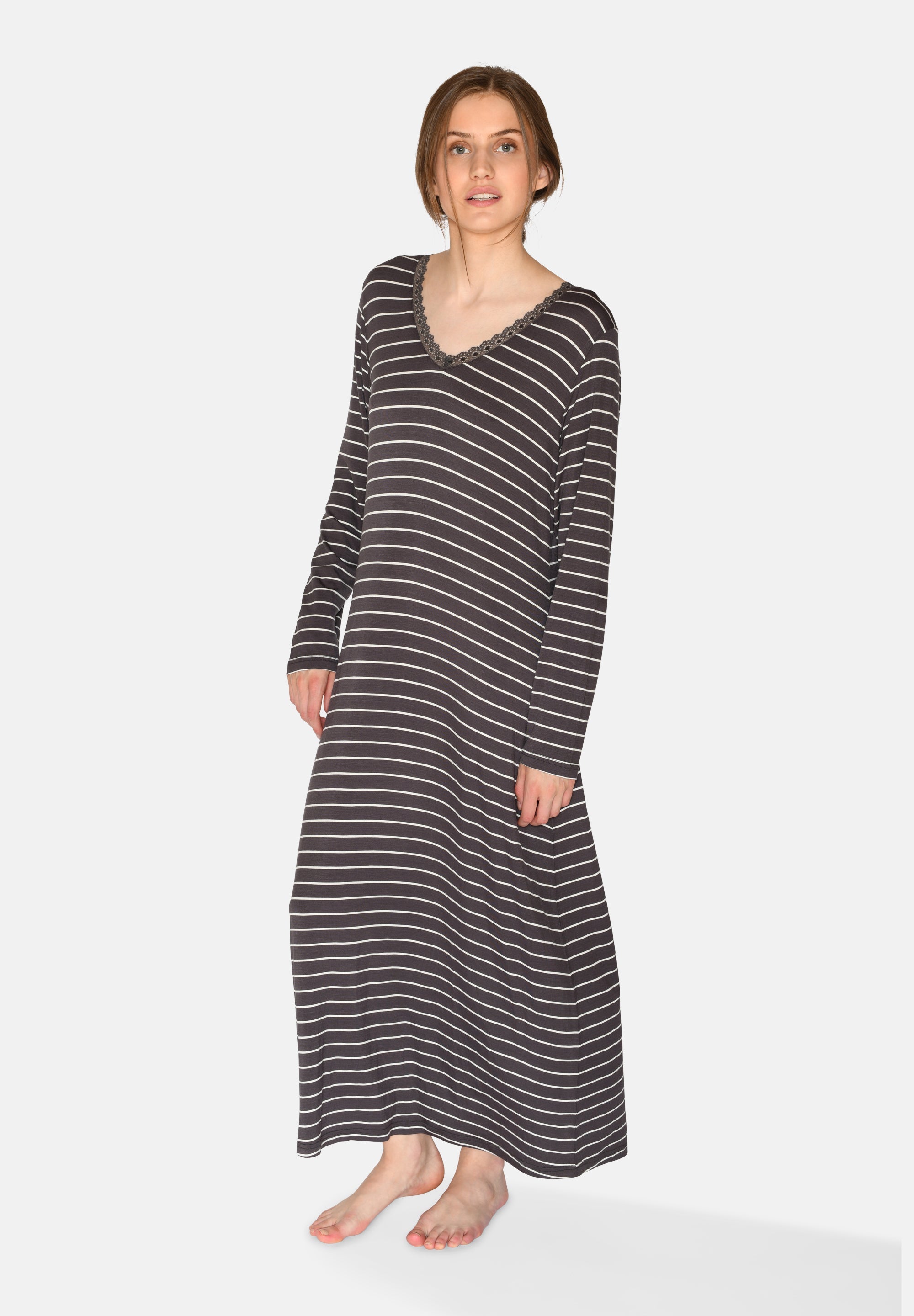 Jacqueline Long Sleeve Dress, Pavement Stripe