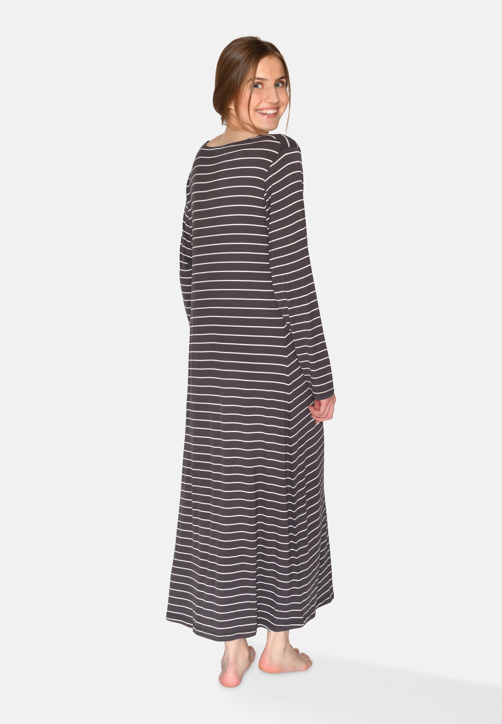 Jacqueline Long Sleeve Dress, Pavement Stripe