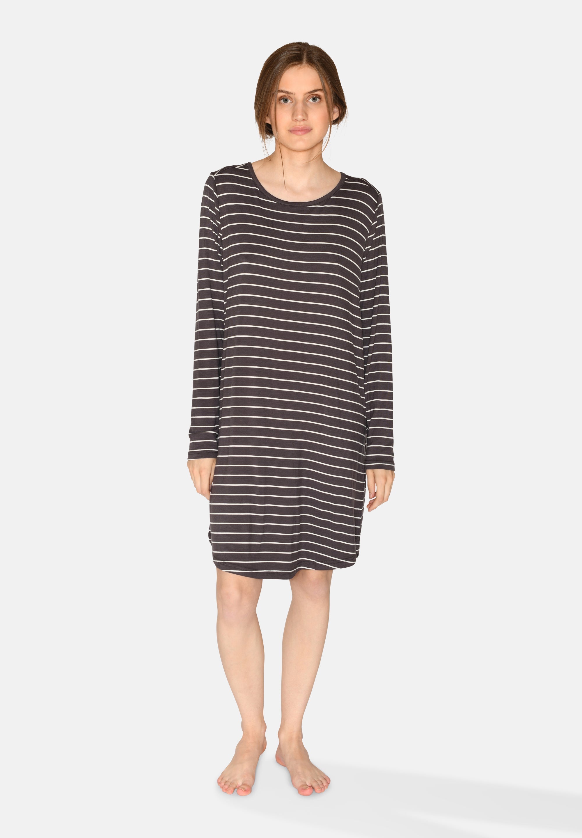 Nicole L/S Dress, Pavement Stripe