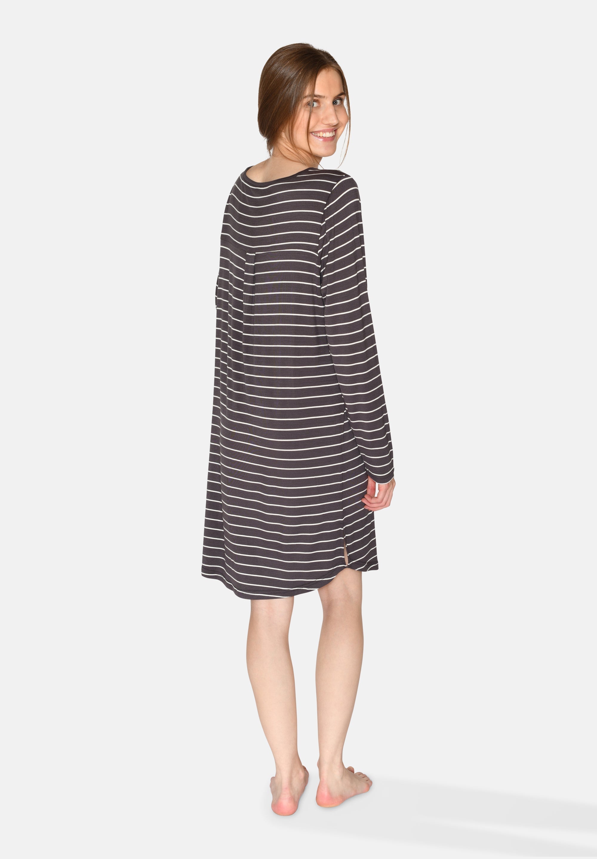 Nicole L/S Dress, Pavement Stripe