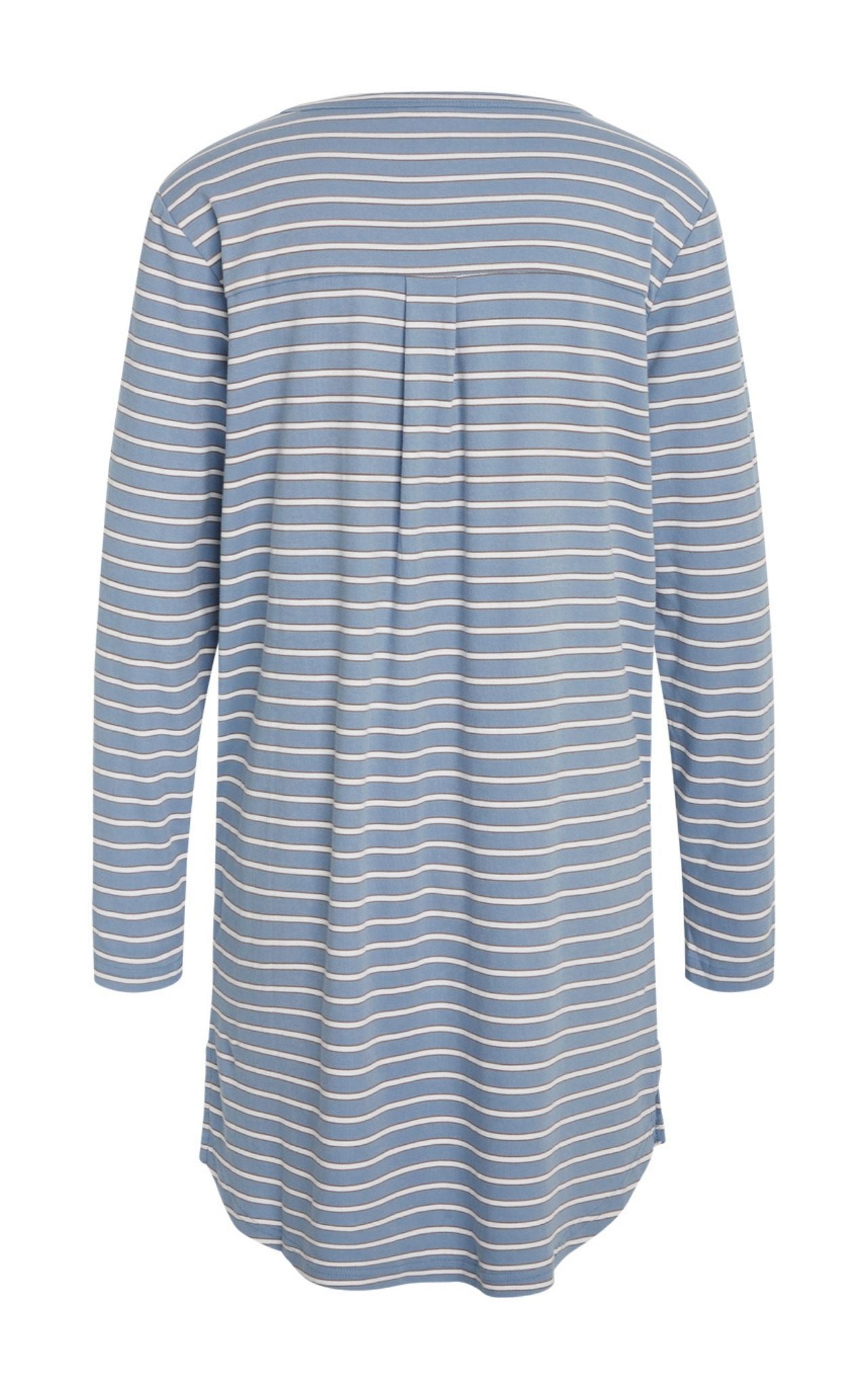 Nicole L/S Dress, Faded Denim Stripe