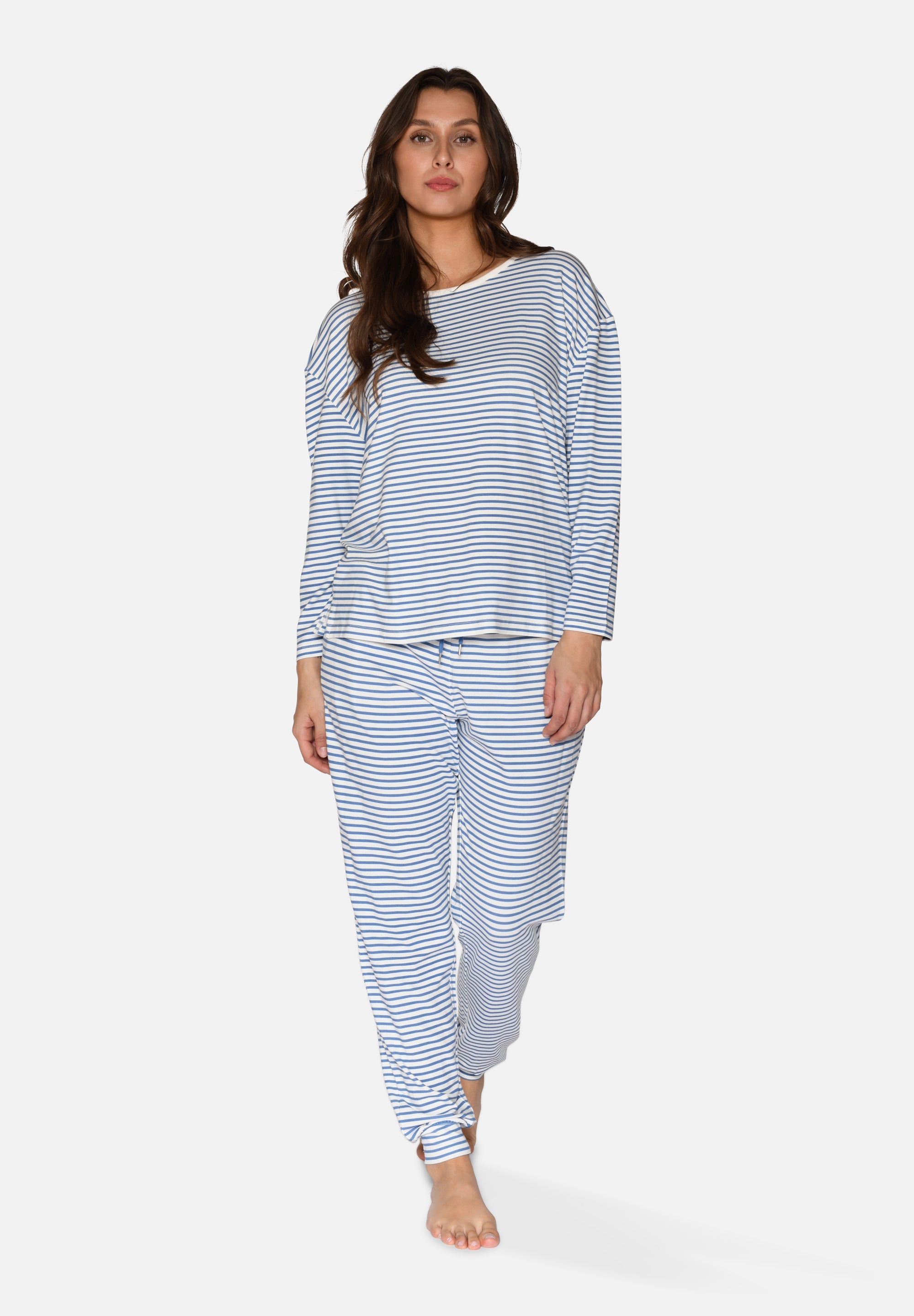 Britt L/S T-shirt, Riverside Stripe