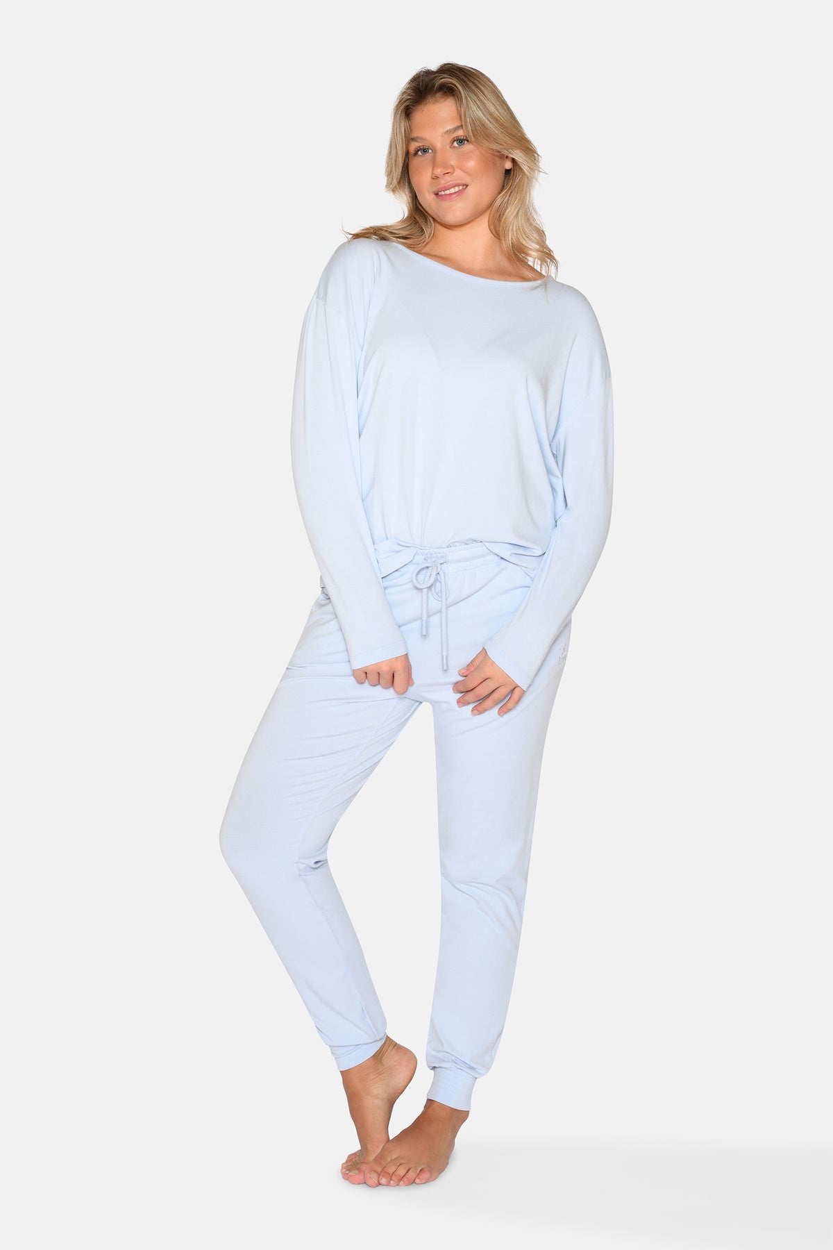 Britt Langarm-T-Shirt, Kentuckyblau