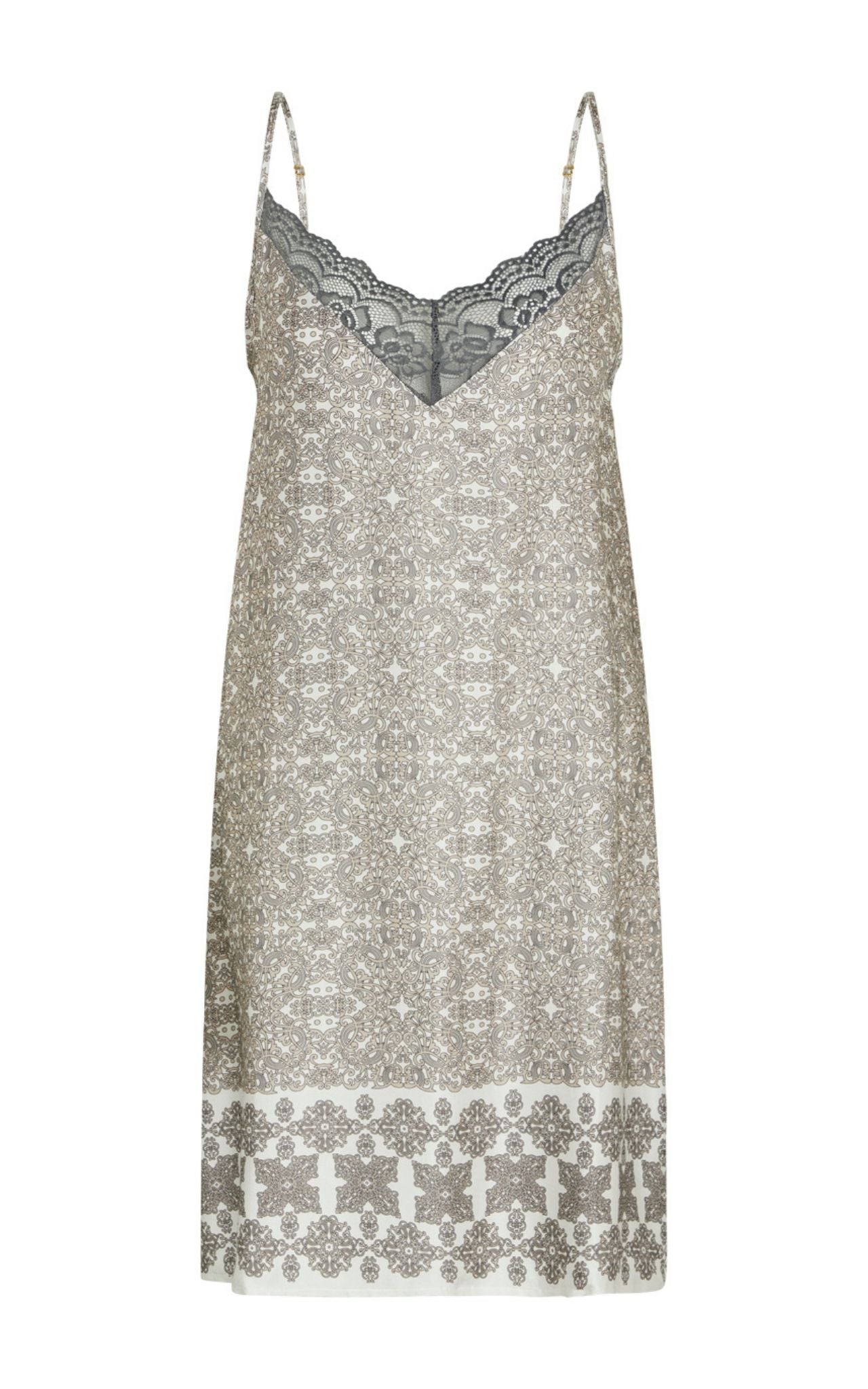 Laura Chemise Dress, Snow White AOP