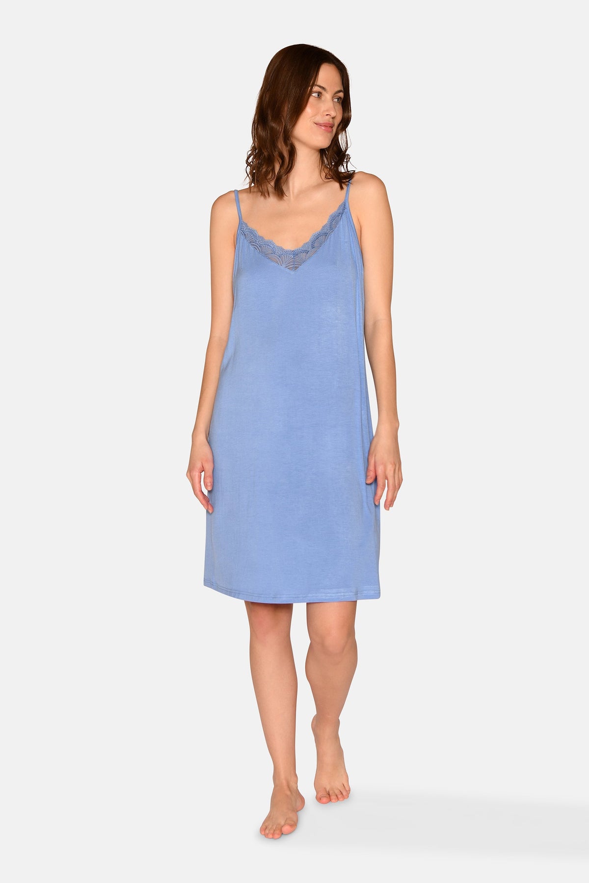 Laurel Trägernachthemd, Azurblau