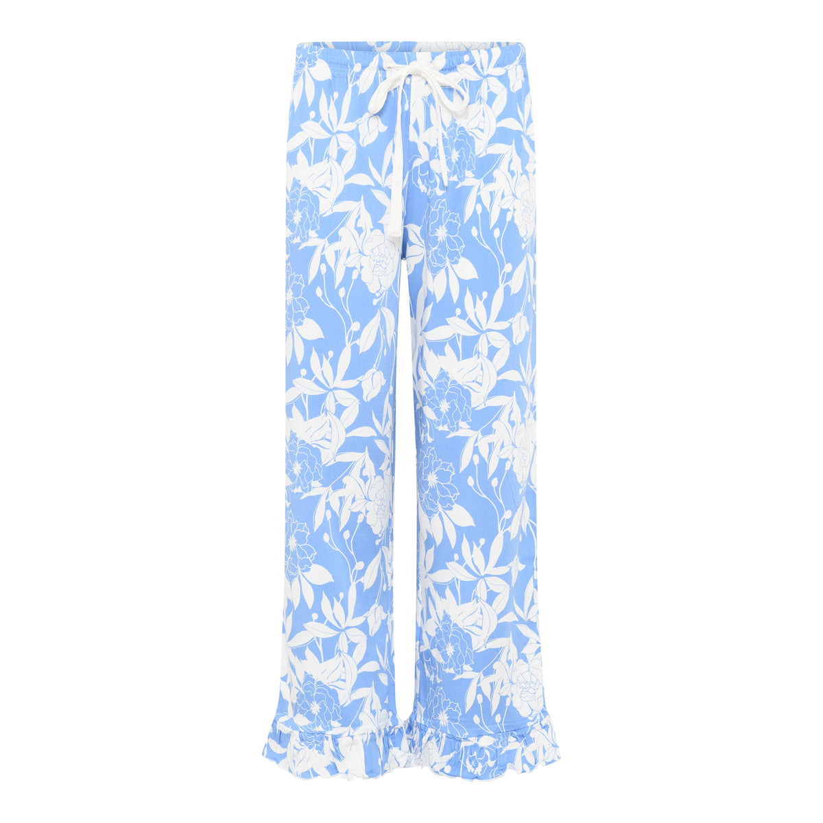 Saga verkürzte Hose, Azurblau Allover-Print