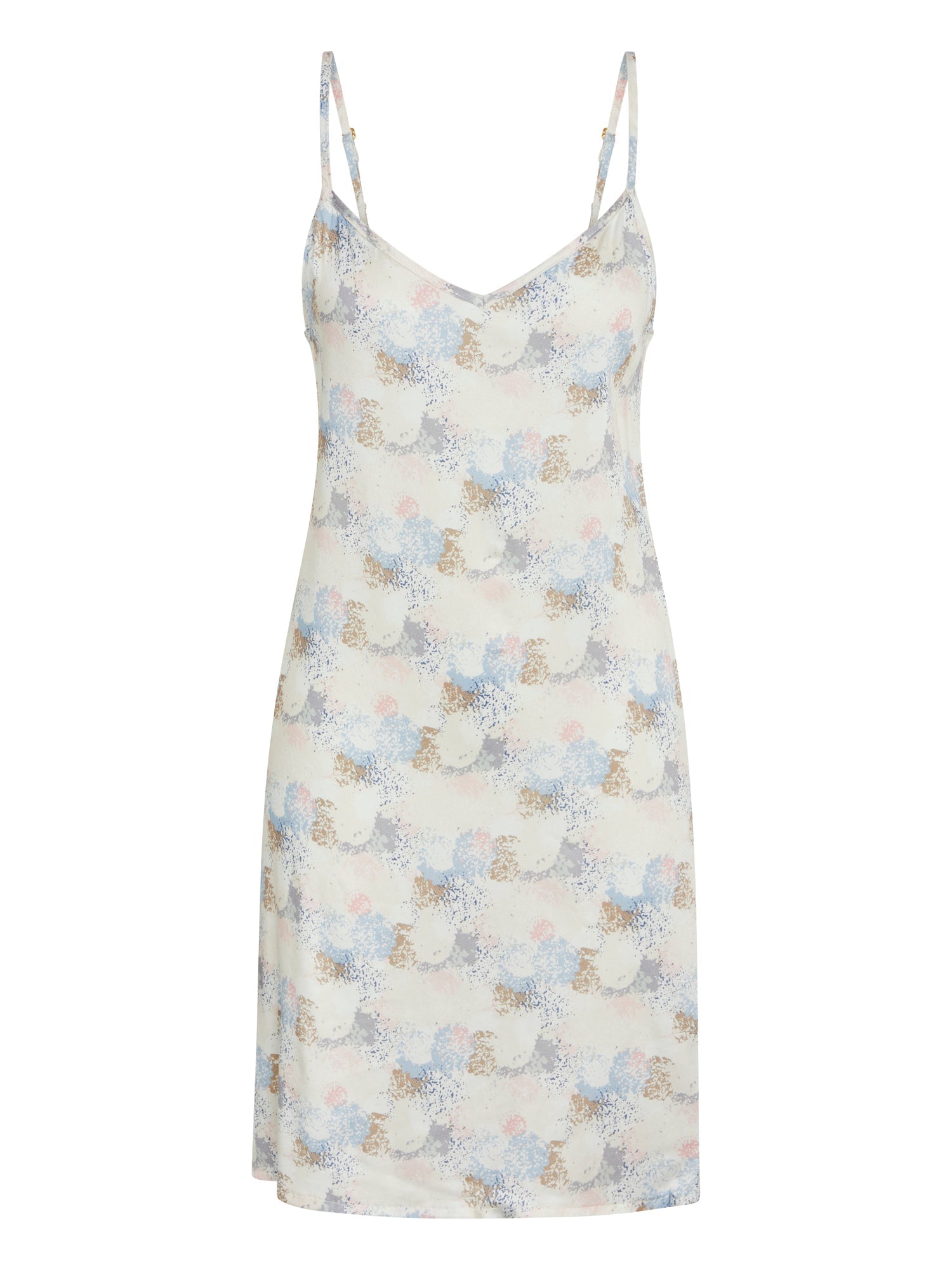 Jade Chemise Dress, Chalk AOP