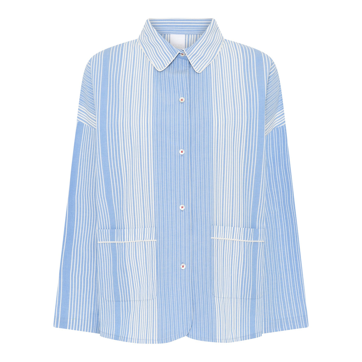 Amanda Shirt, Azurblau Streifen