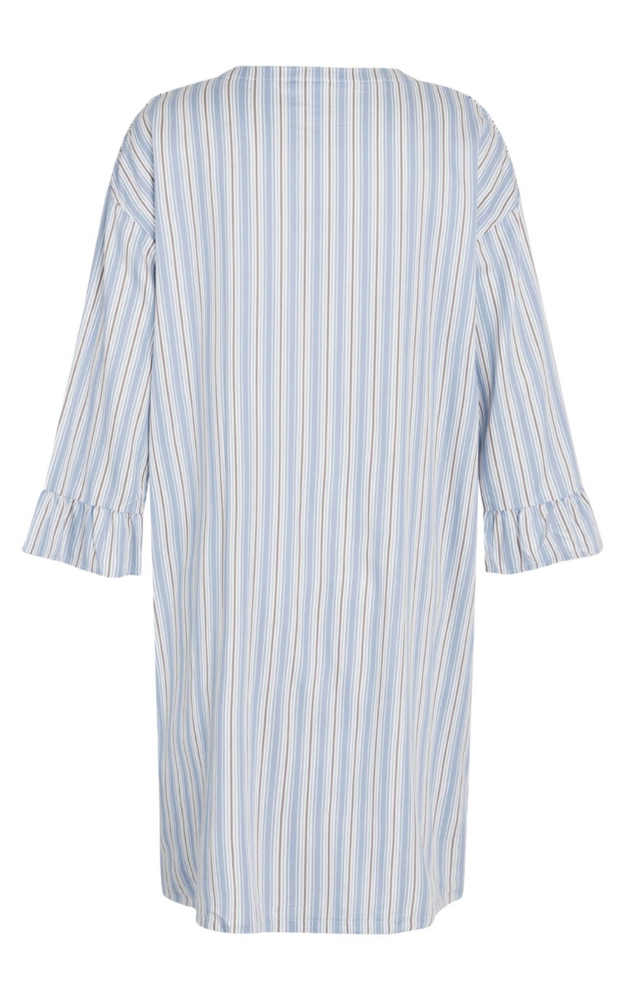 Nora Dress, Faded Denim Stripe