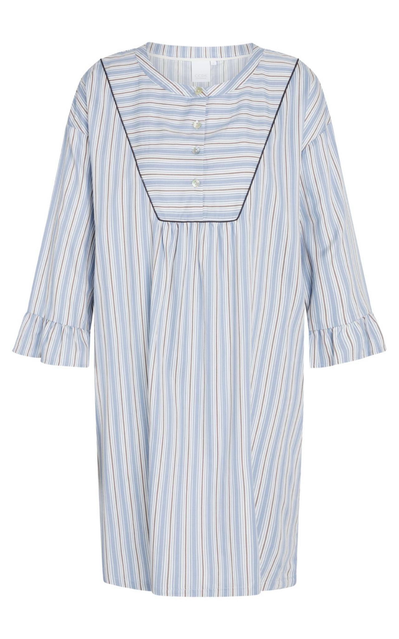 Nora Dress, Faded Denim Stripe