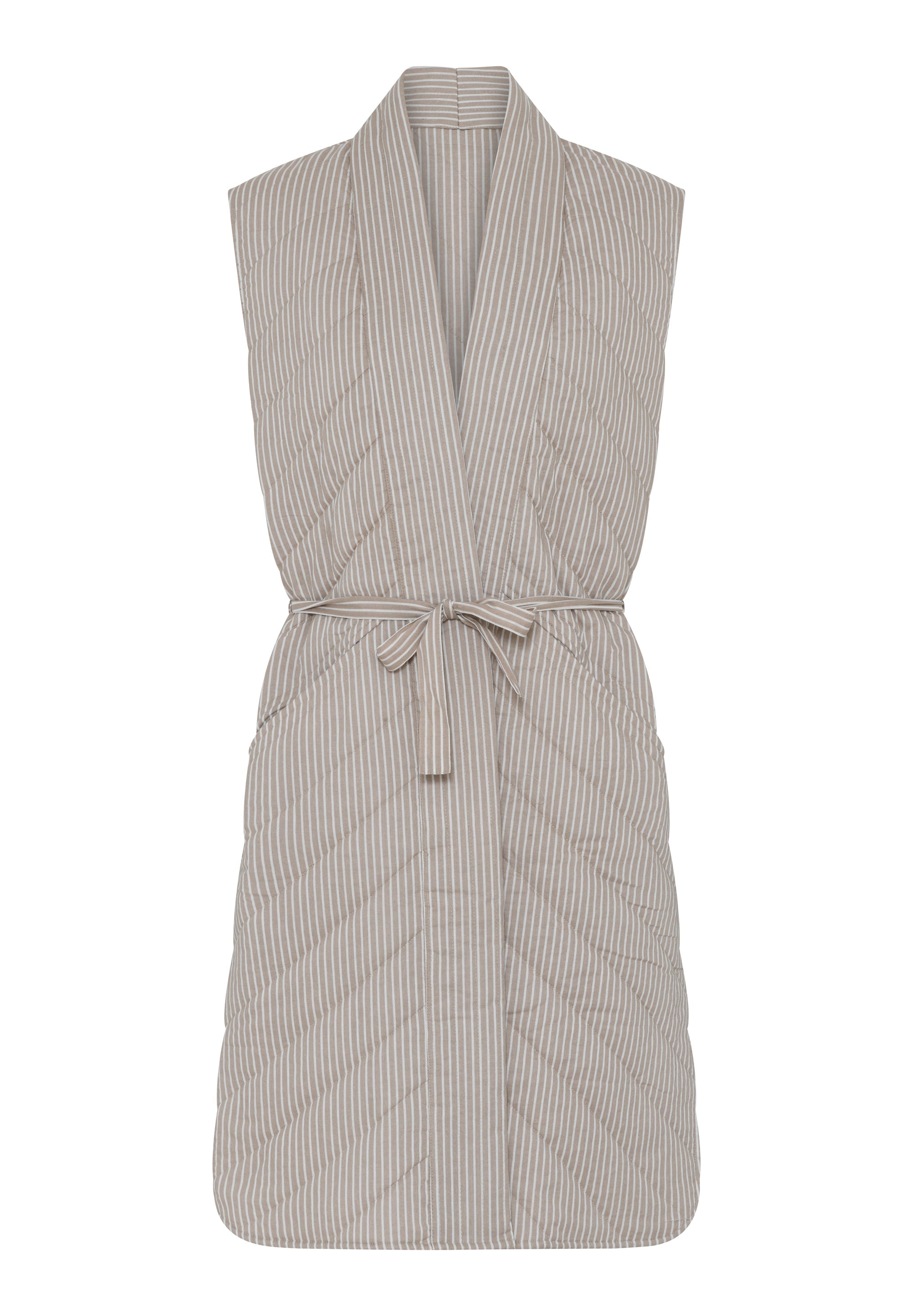 Freja Quilted Waistcoat, String AOP