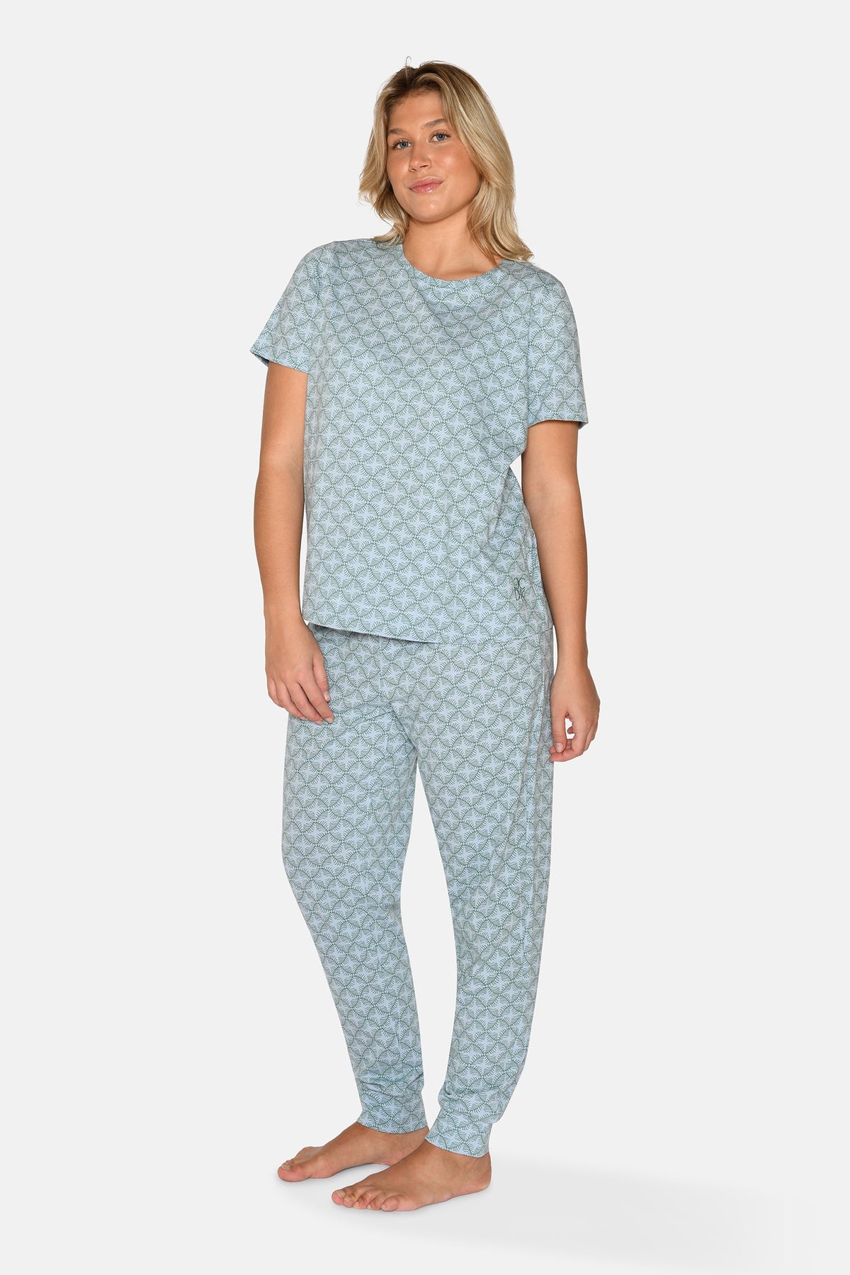 Janis Kurzarm-T-Shirt, Kentuckyblau Allover-Print