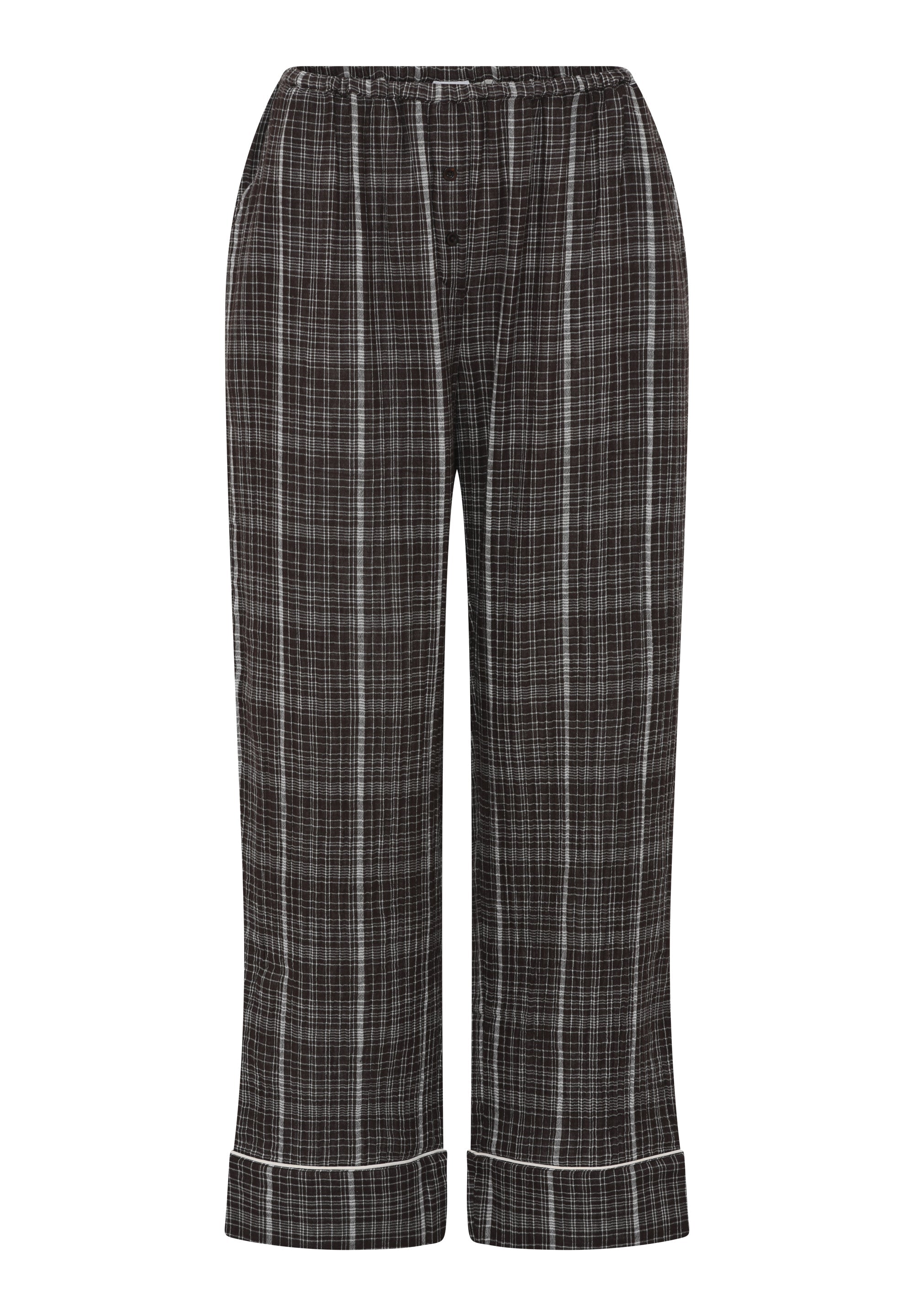 Mila Pants, Seal Brown Check