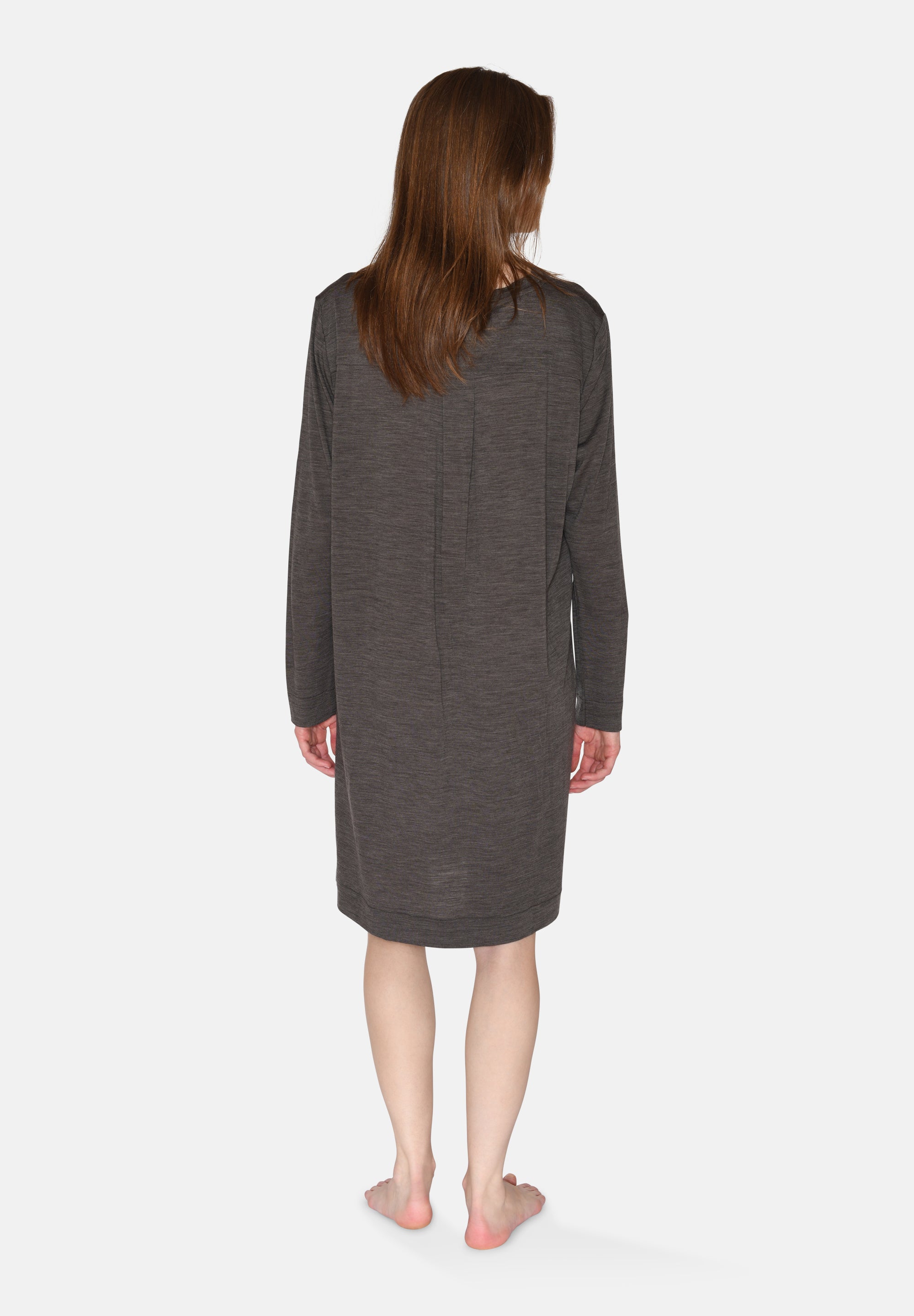 Marcia L/S Dress, Pavement Melange