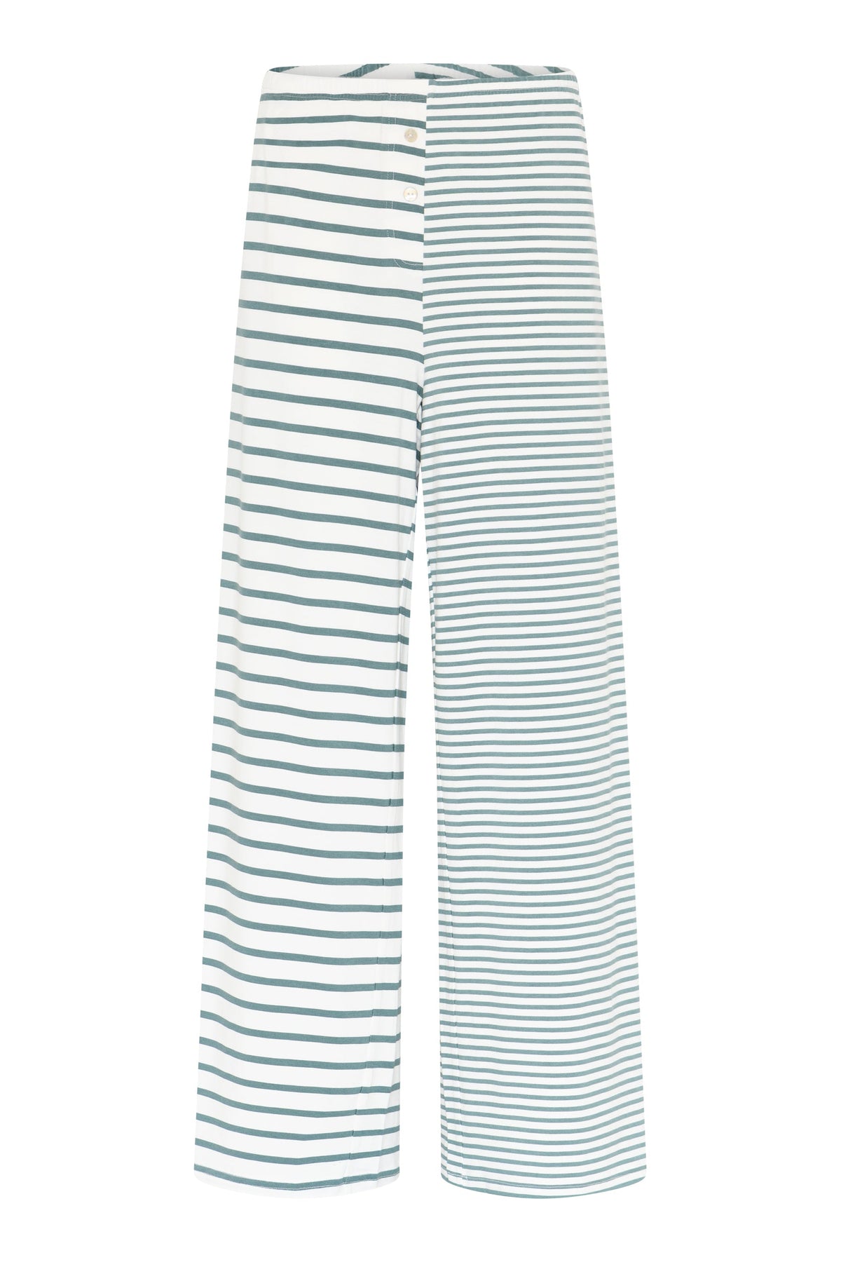 Amy weite Hose, Salbeigrün Streifen
